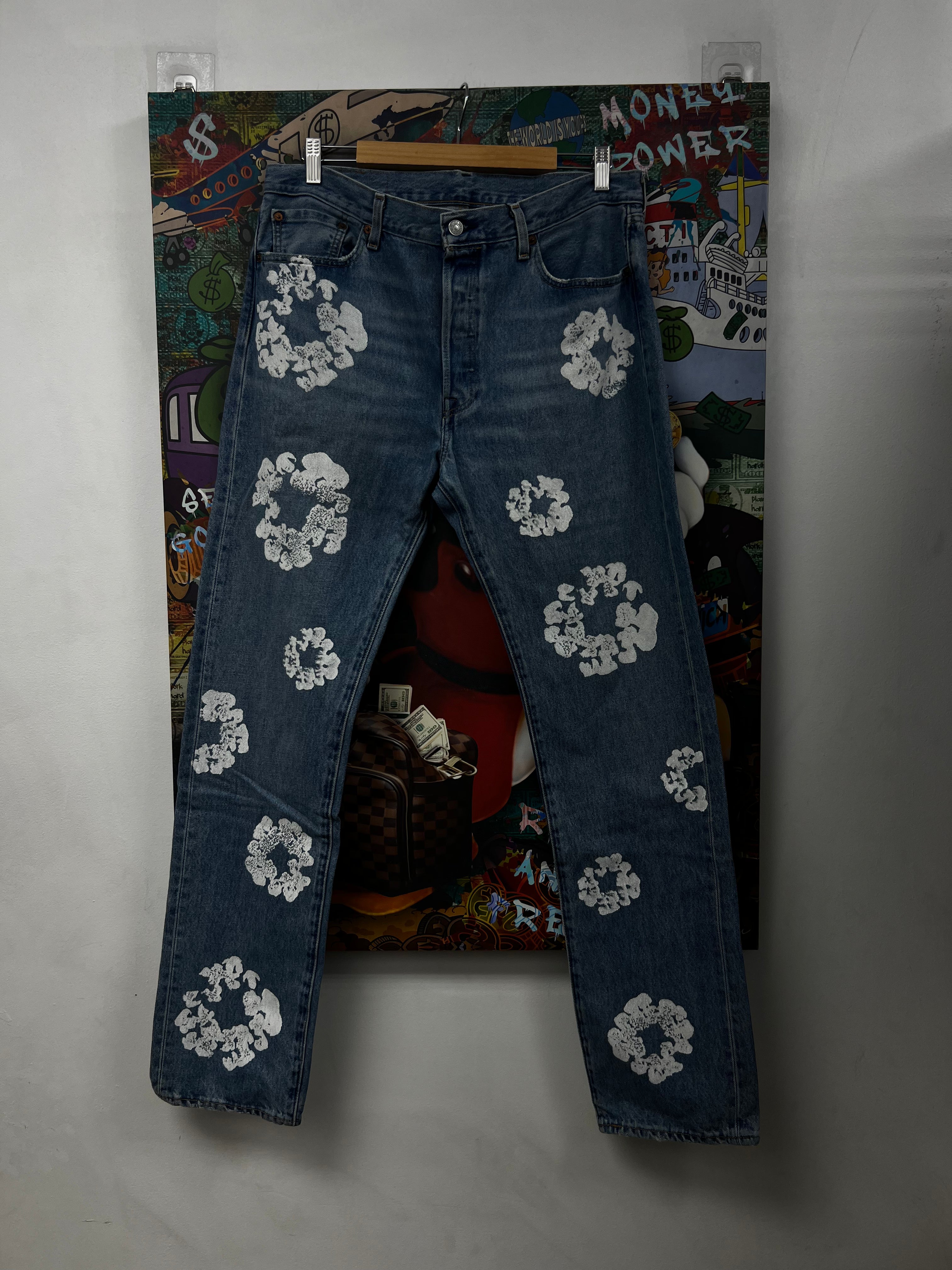 Denim Tears Light Wash Cotton Wreath Jeans