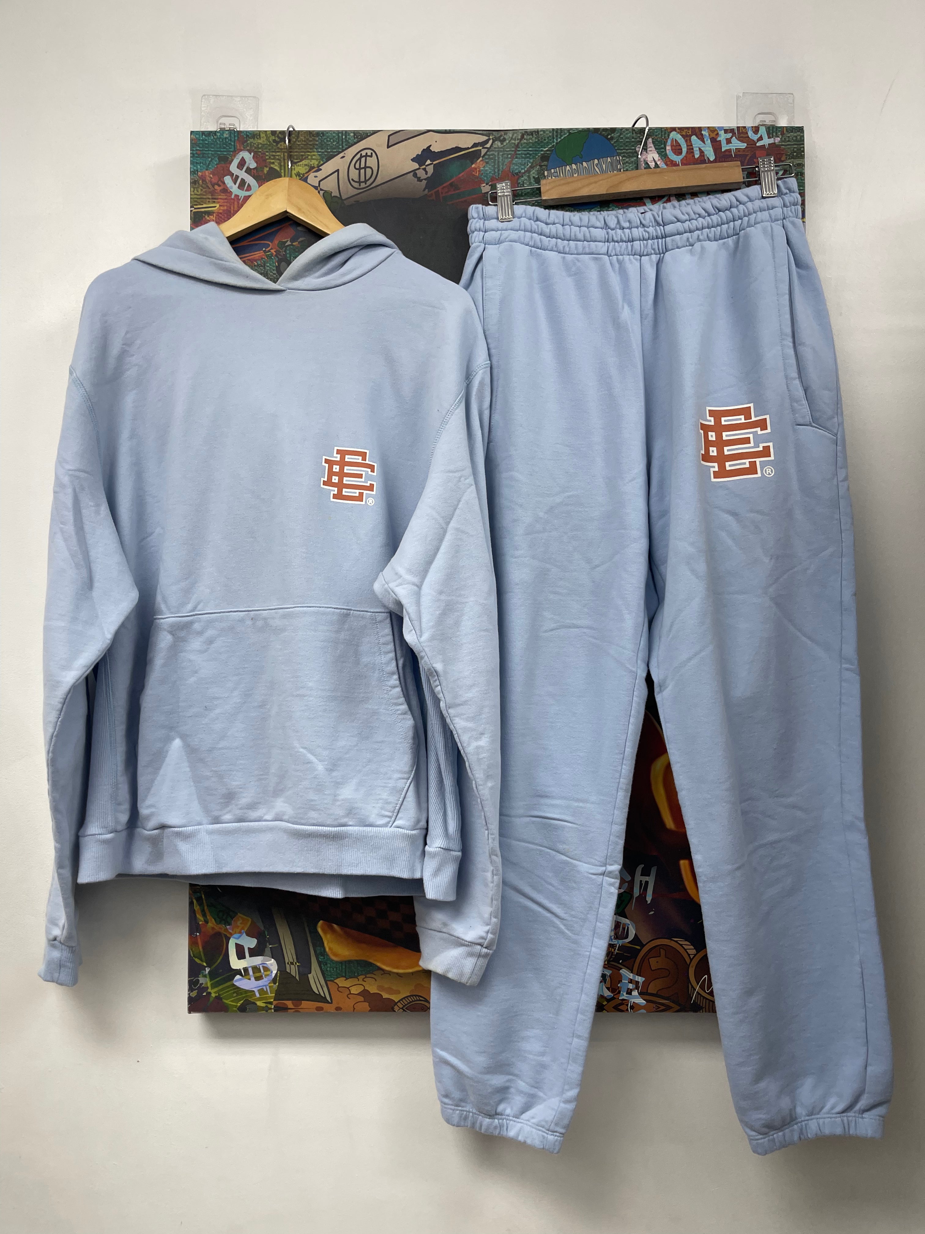 Eric Emanuel Baby Blue Orange Sweatsuit