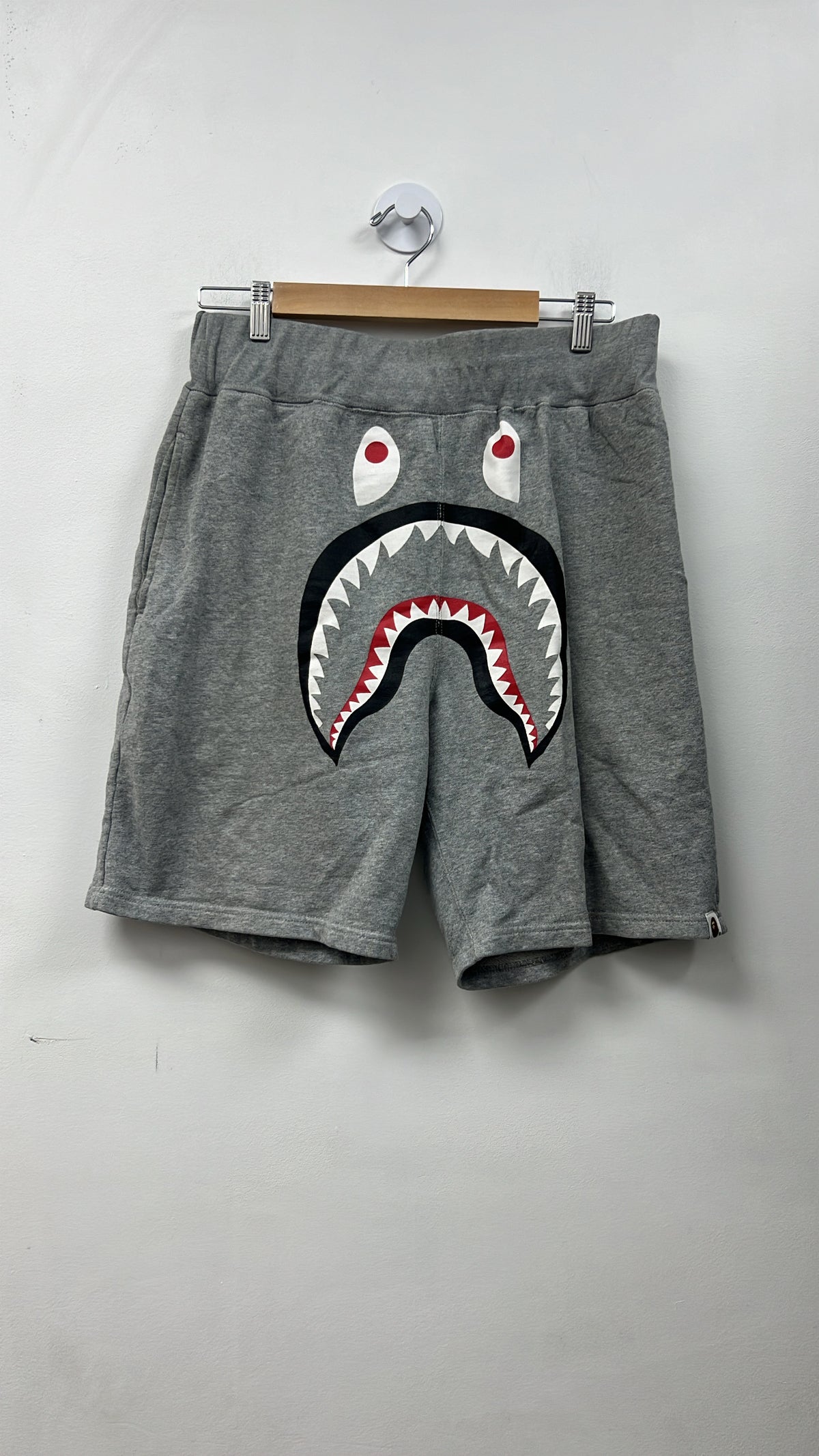 BAPE Grey Shark Sweat Shorts