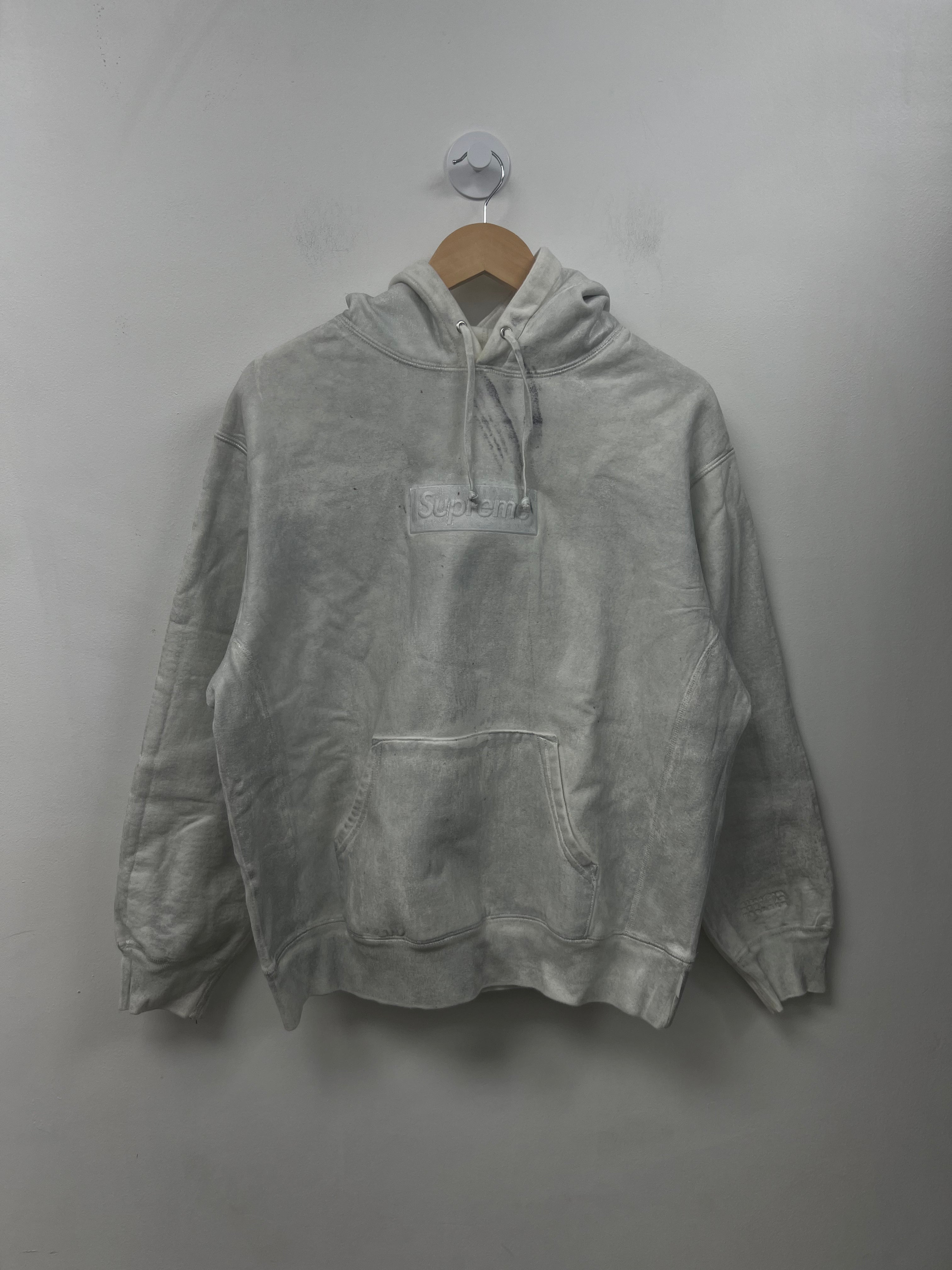 Supreme x MM6 White Foil Hoodie