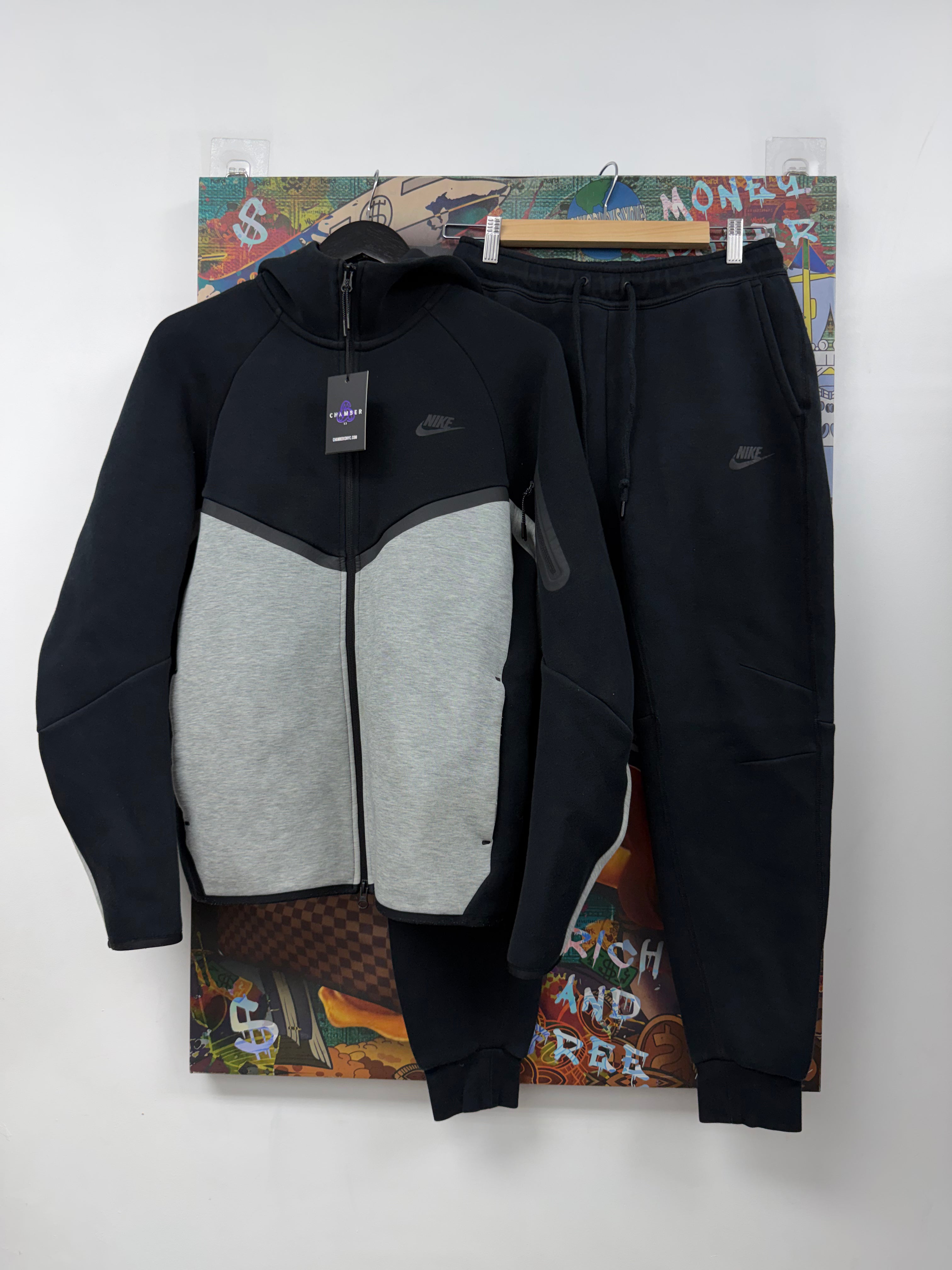Nike Grey Black Tech Sweatsuit