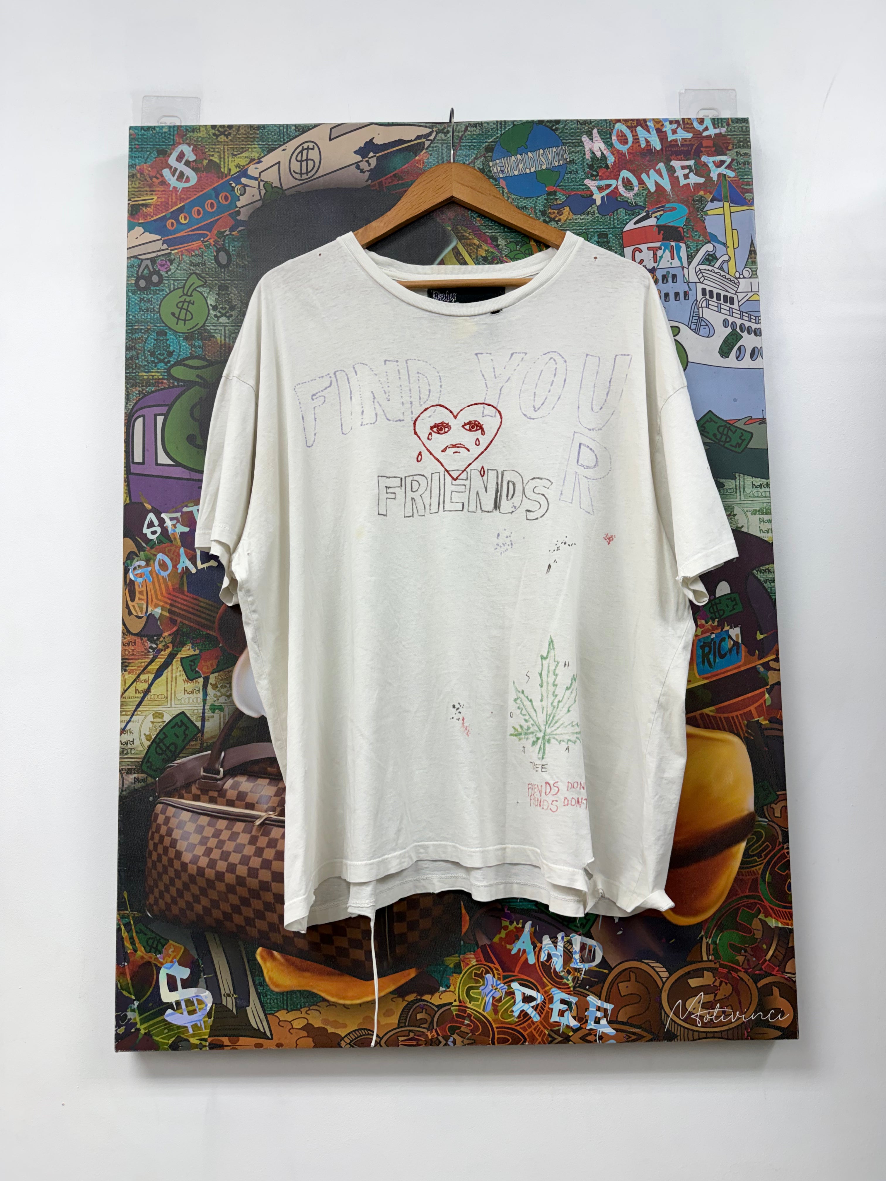 Paly White Find Your Friends Tee