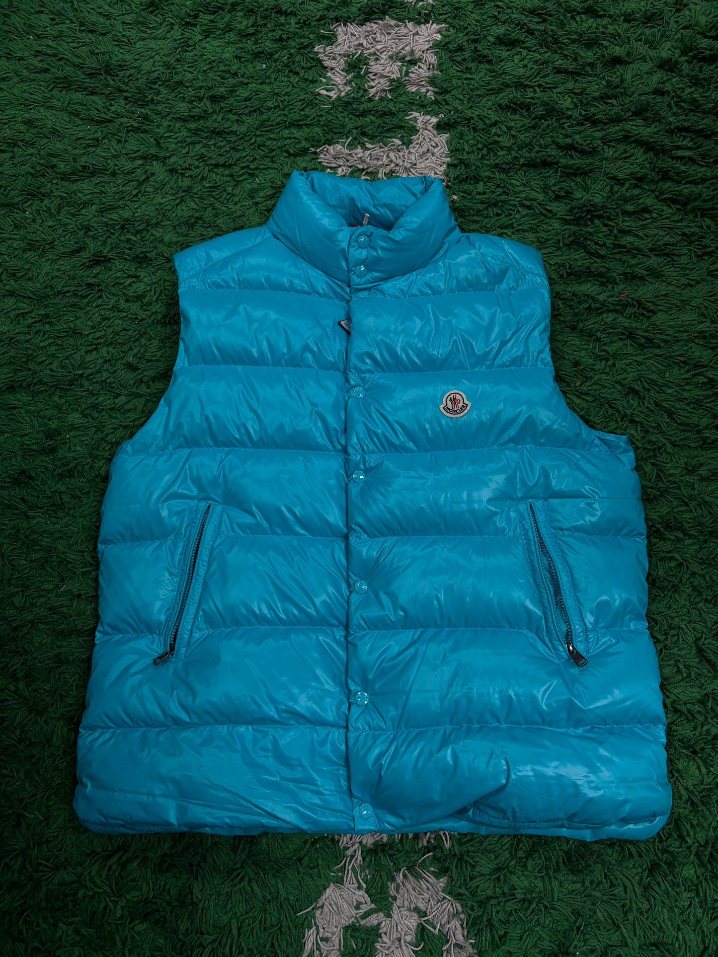 Moncler Puffer Vest Teal Like New 7 (XXXL) N/A