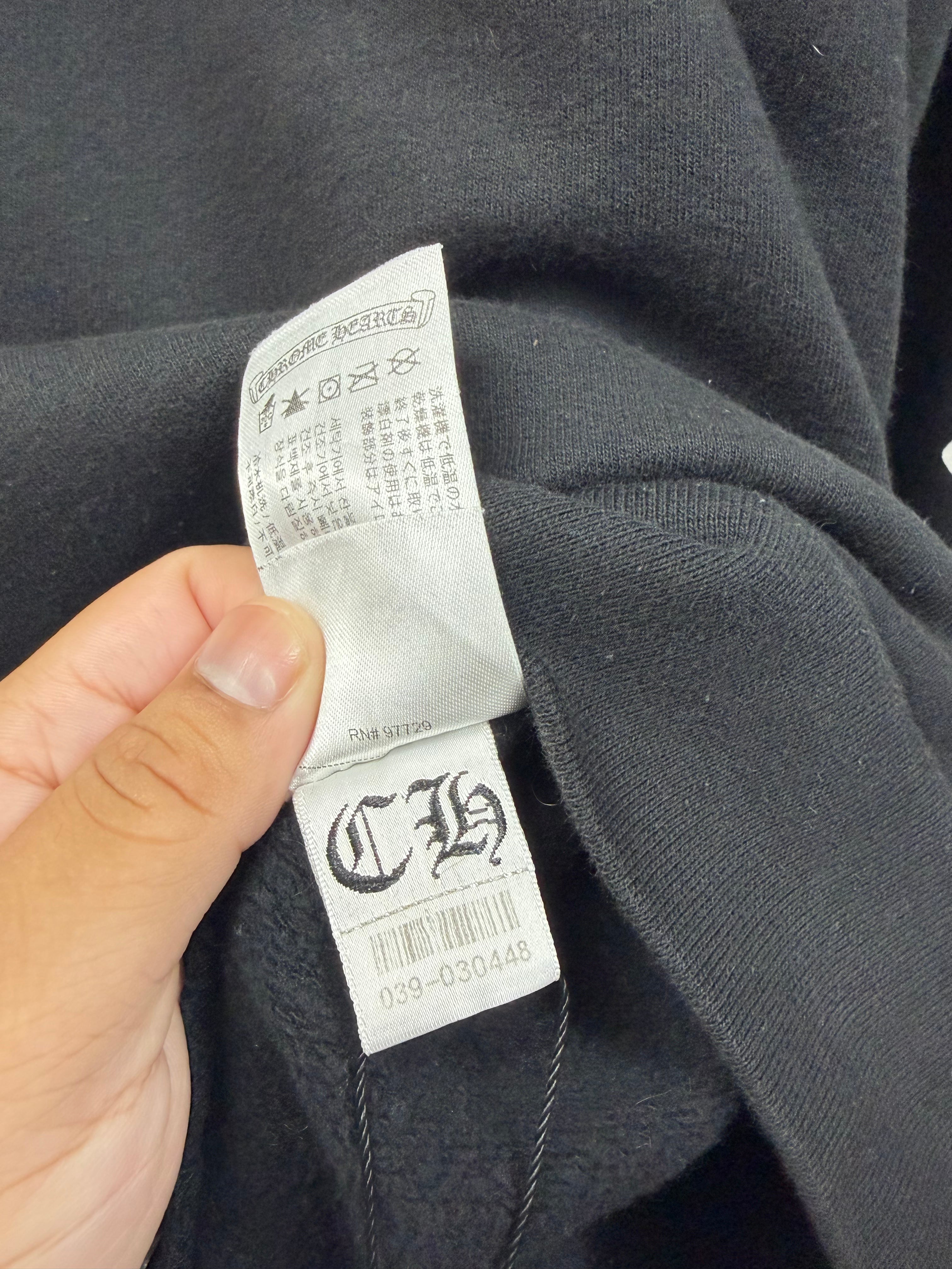 Chrome Hearts Black Floral Horseshoe Hoodie