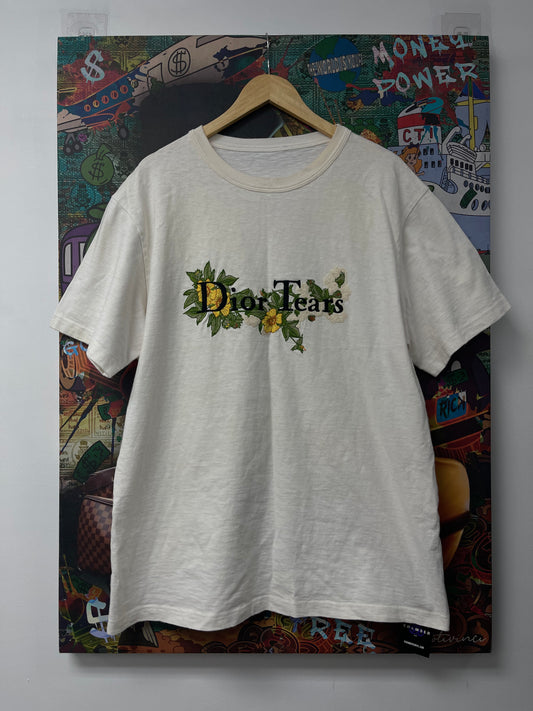 Dior x Denim Tears Tee White Floral Lightly Worn