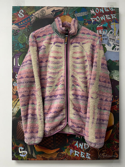 Kapital Bone Sherpa Fleece Pink (3) Lightly Worn