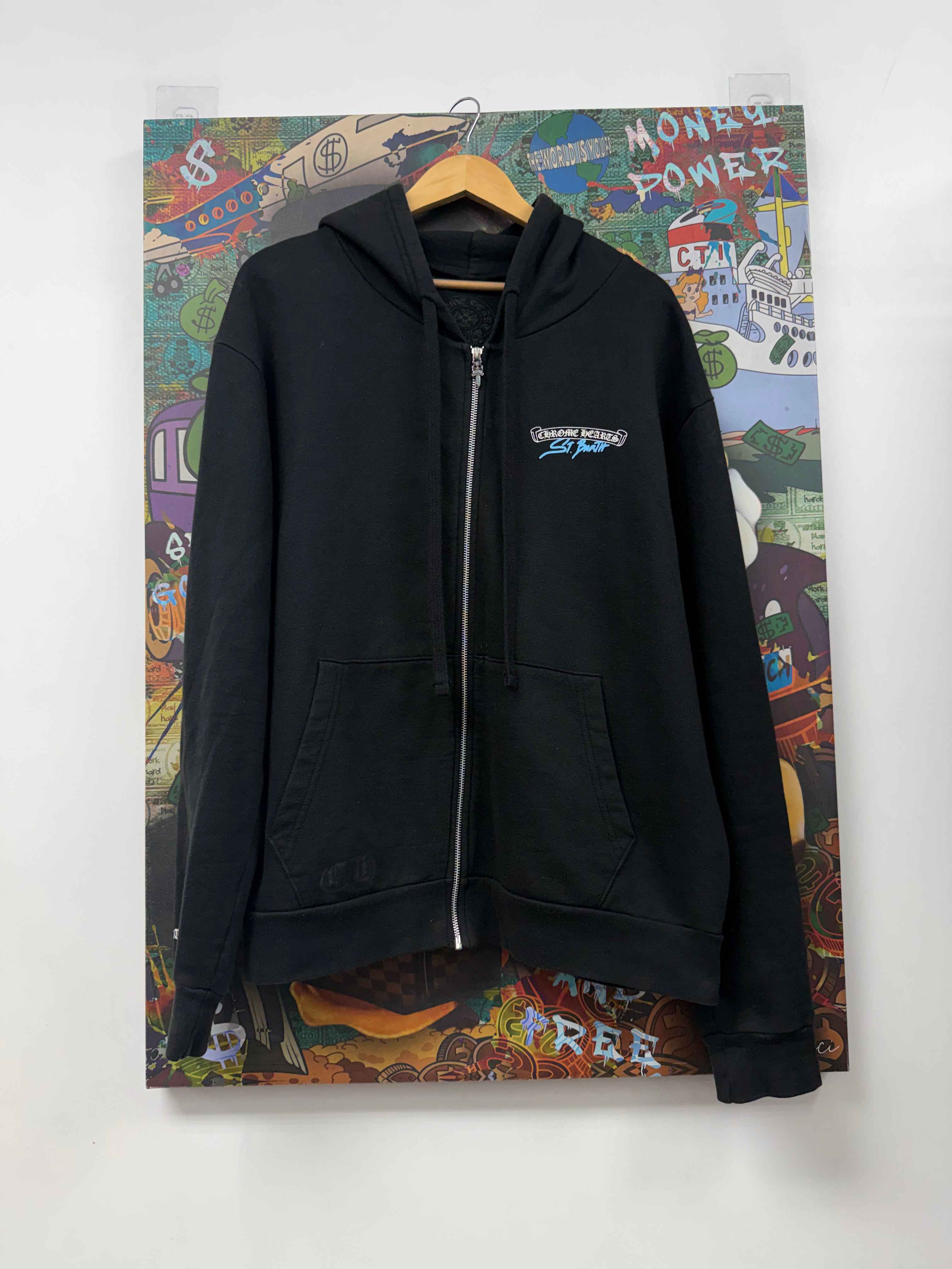 Chrome  Hearts Black St Barth's Exclusive Zip Up