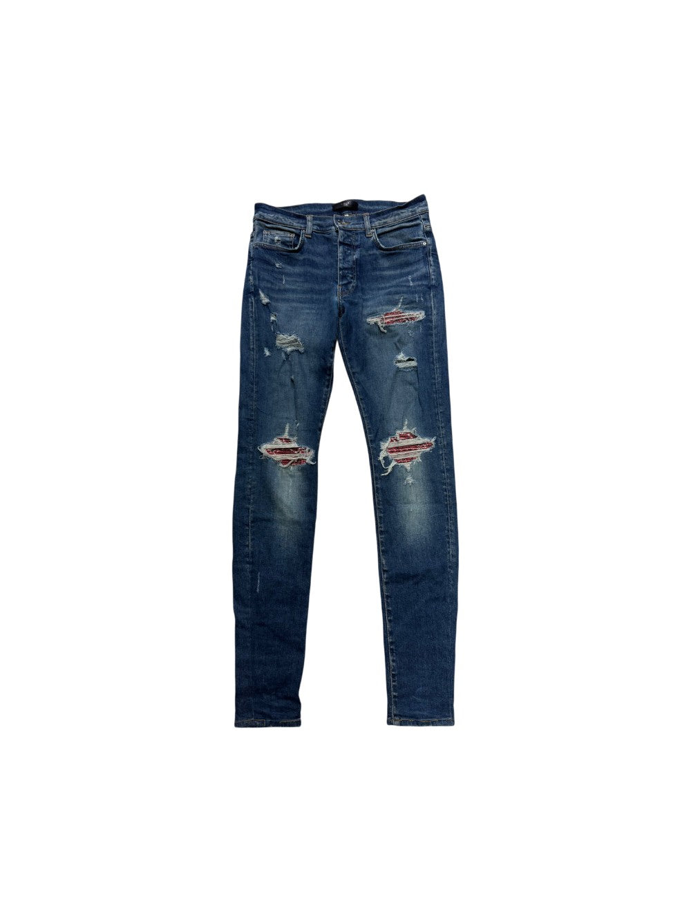 Amiri "MX1" Paisley Patch Blue & Red Jeans
