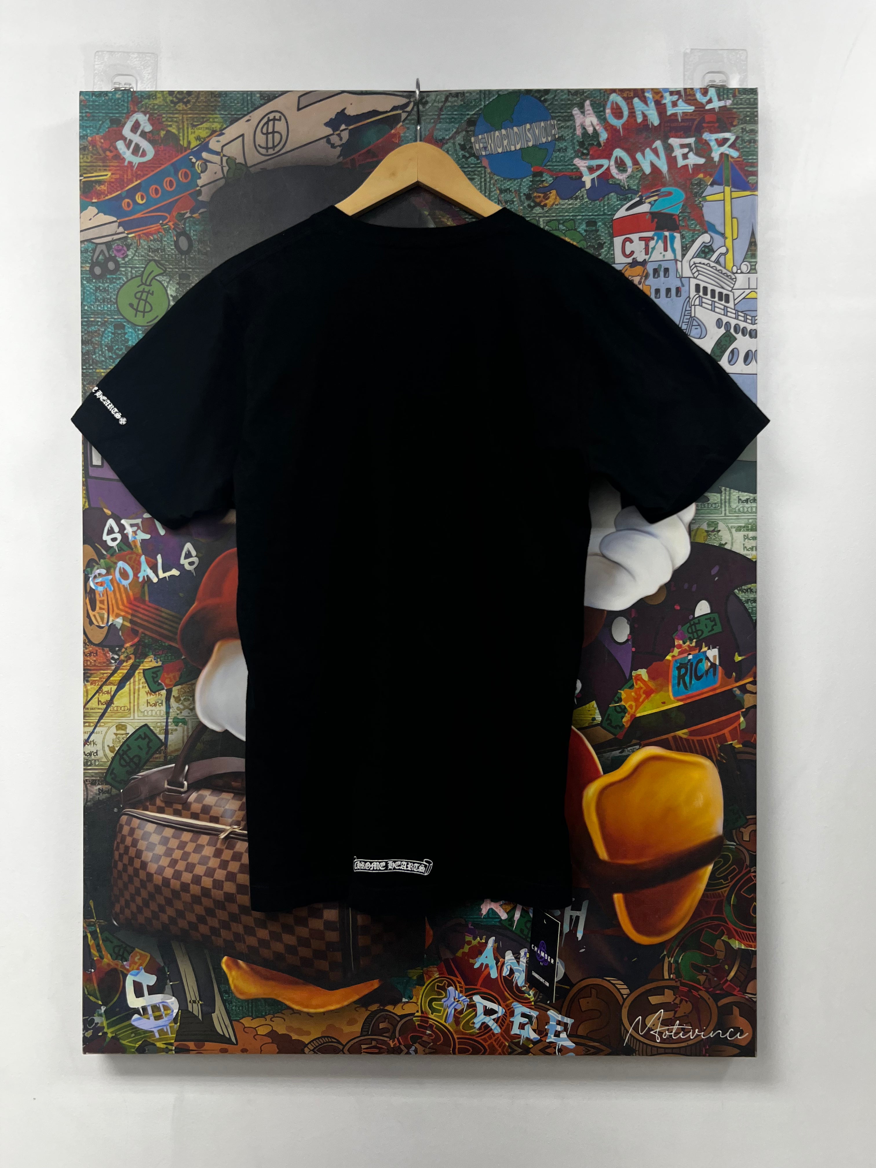 Chrome Hearts Black White Neck Logo Tee