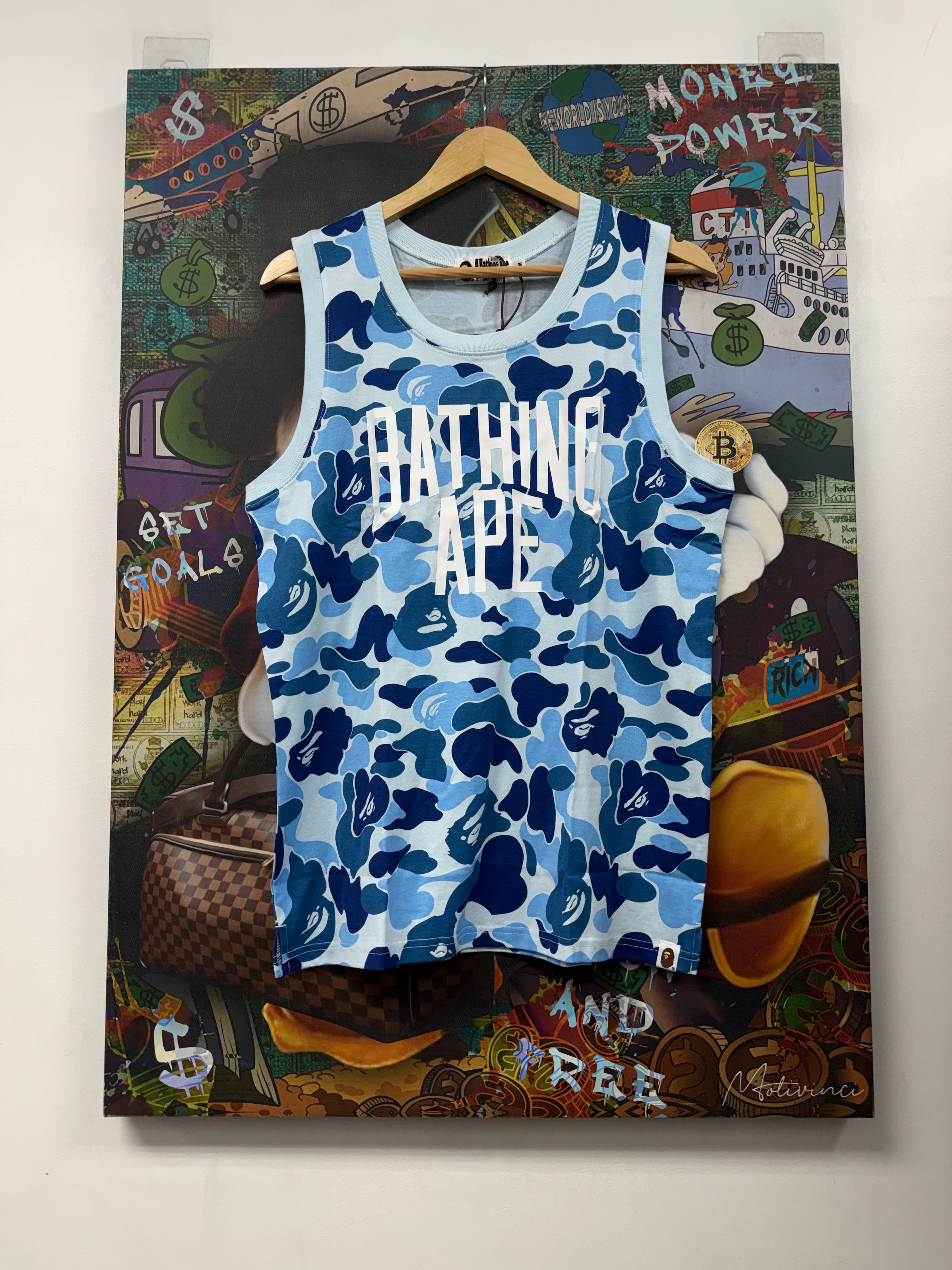 BAPE Blue Camo Sleeveless Tee