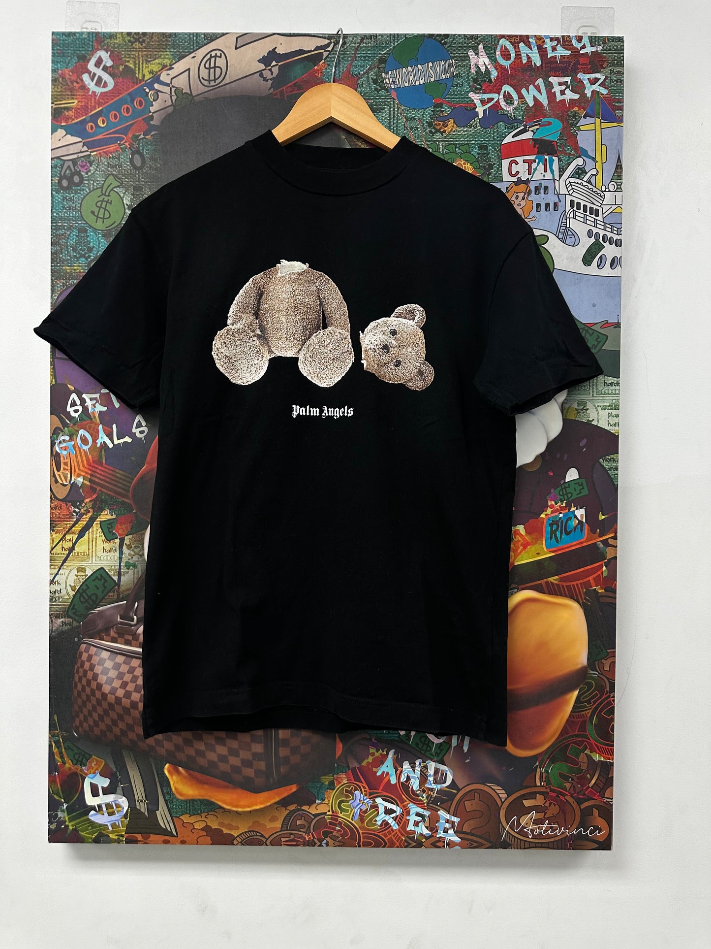 Palm Angels Tee Black Teddy Bear Like New Small