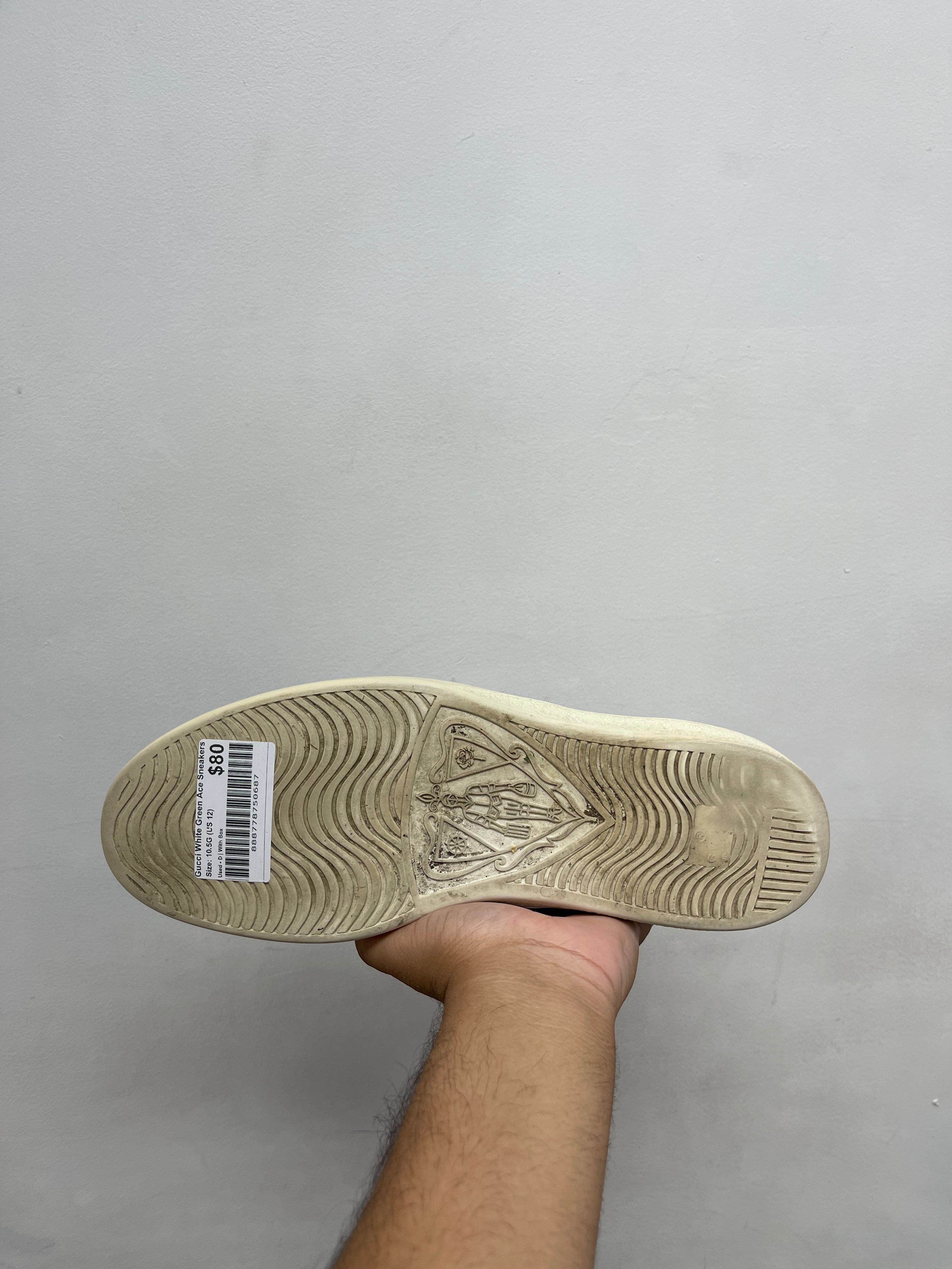 Gucci White Green Ace Sneakers