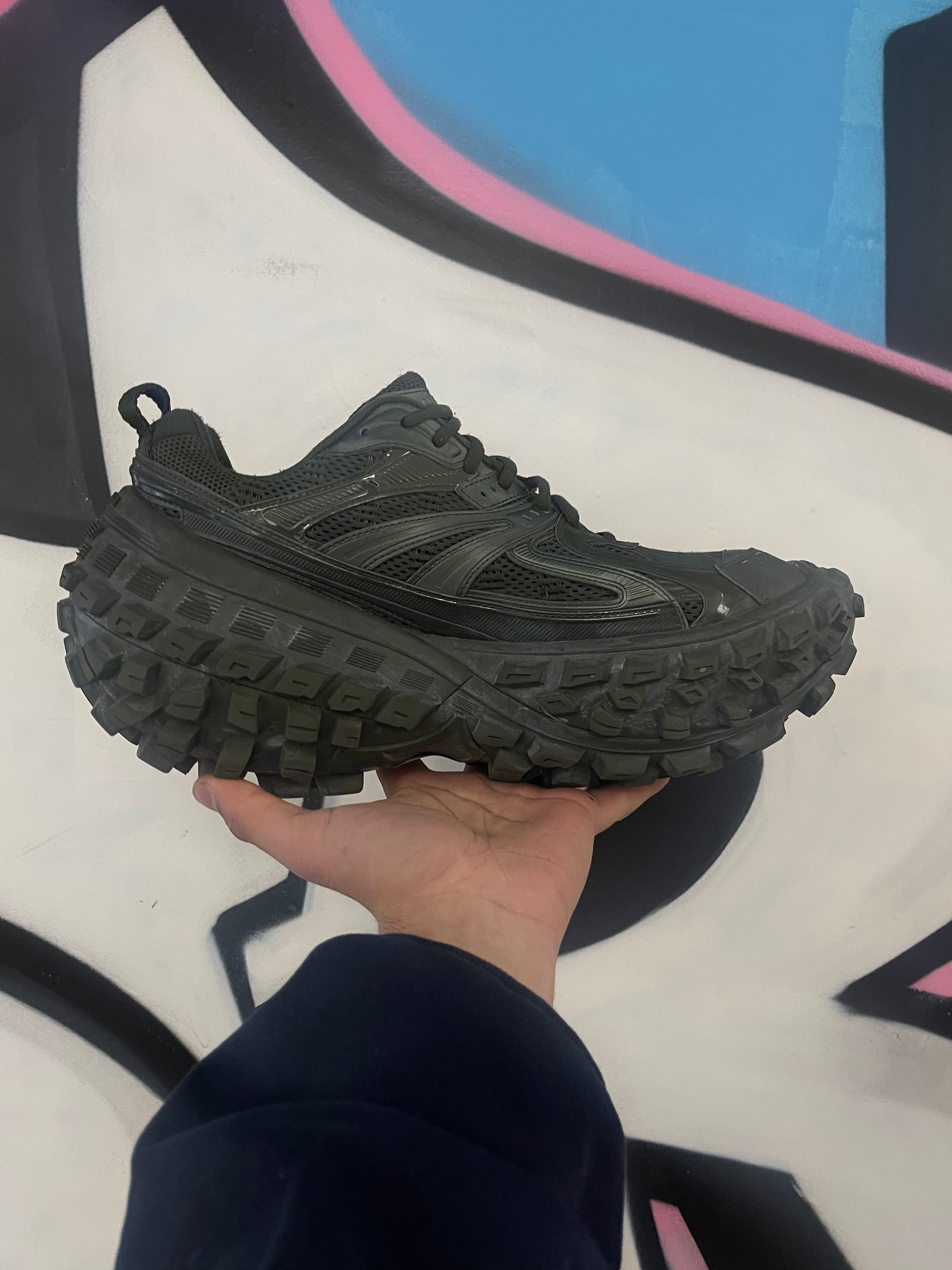 Balenciaga Olive Defender Sneakers