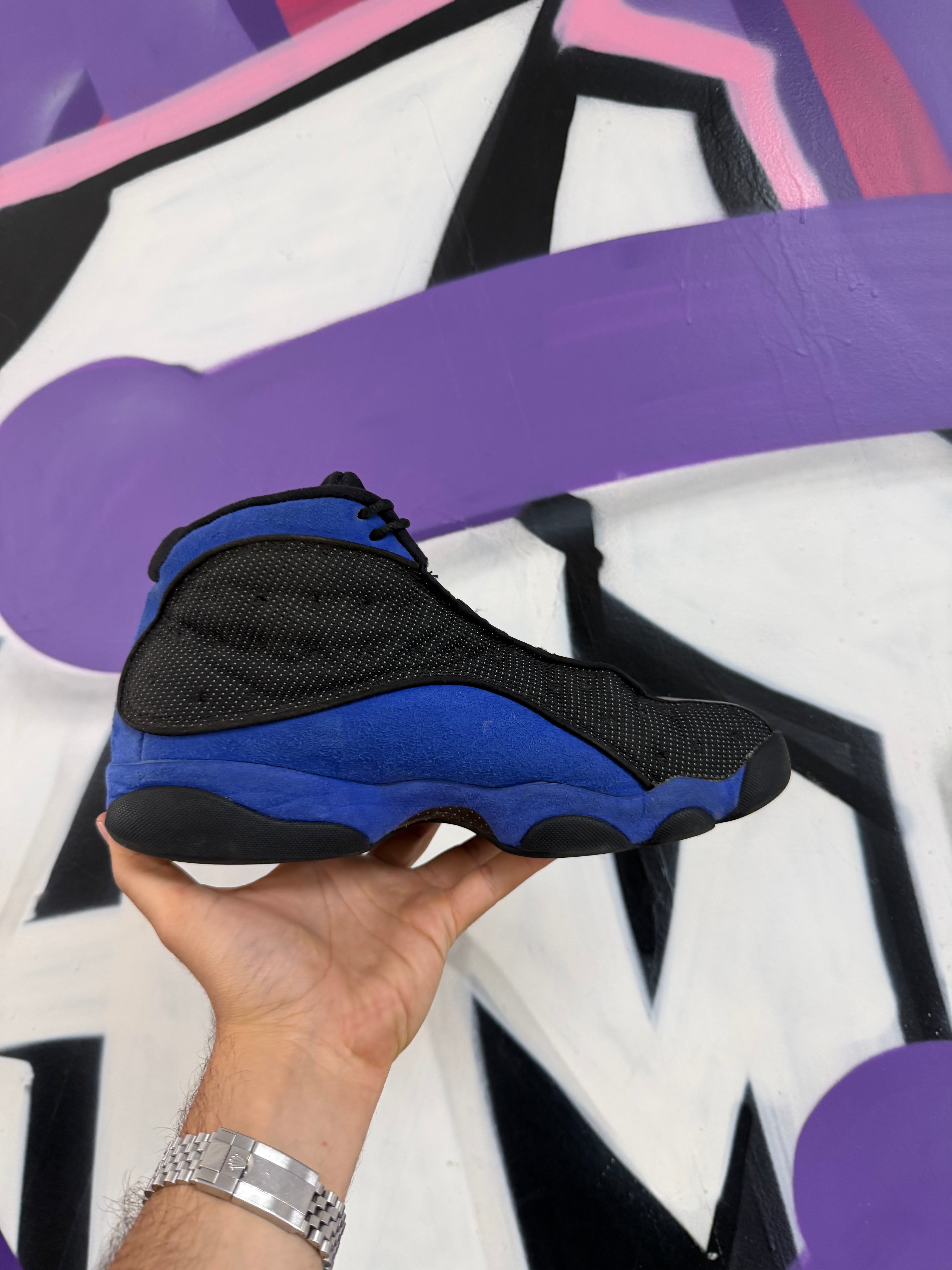 Jordan 13 Black Hyper Royal Sneakers