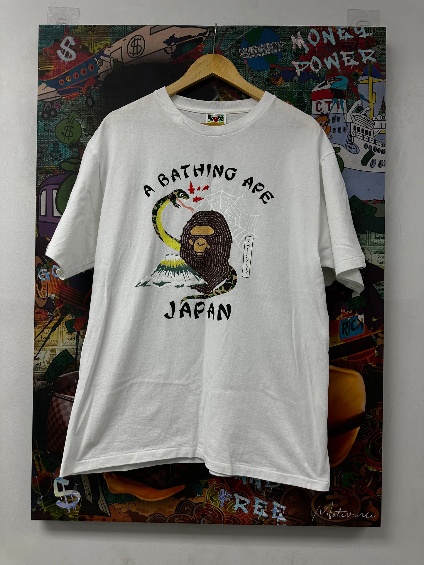 BAPE Tee White Japan Used XL