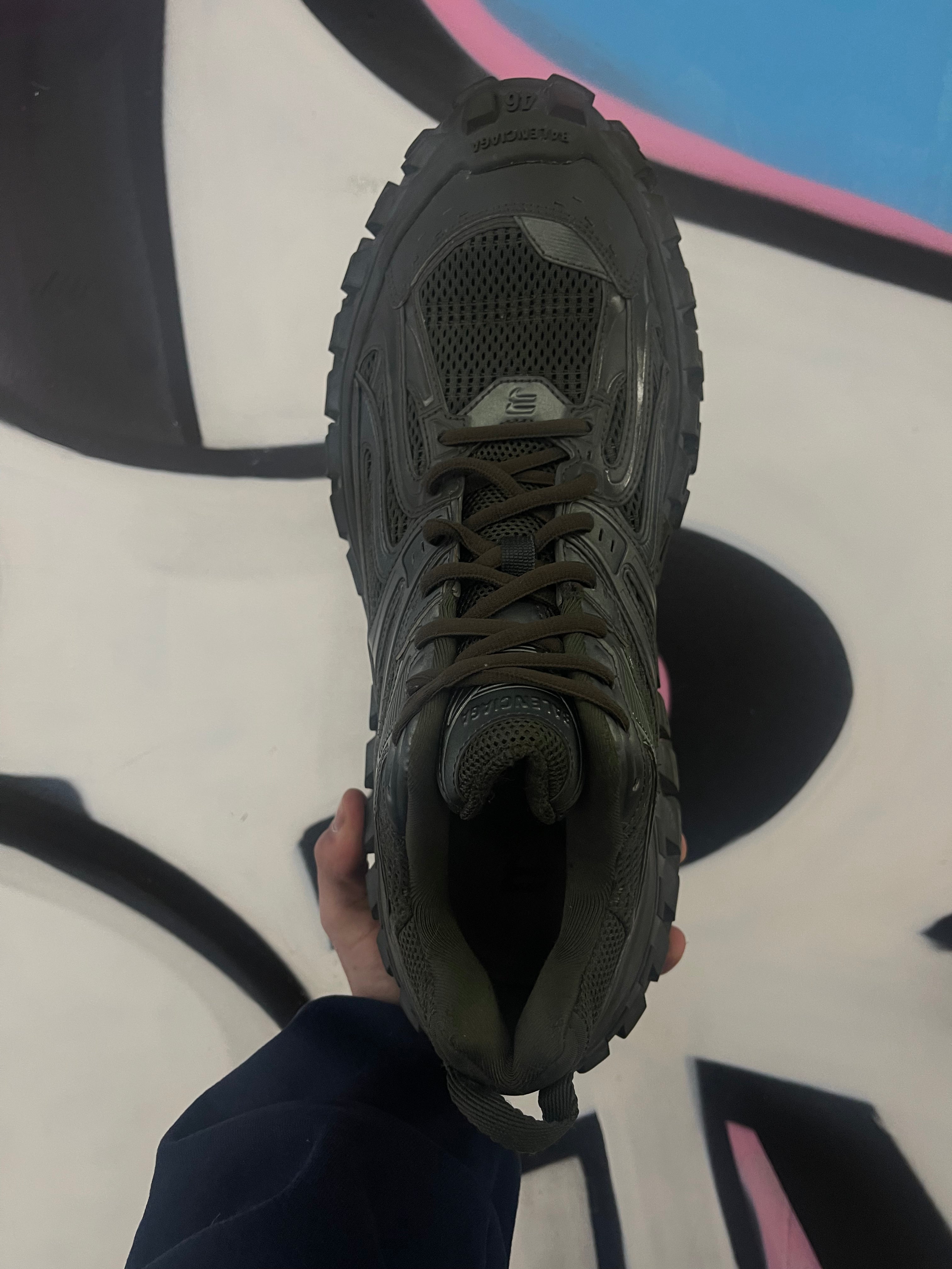 Balenciaga Olive Defender Sneakers