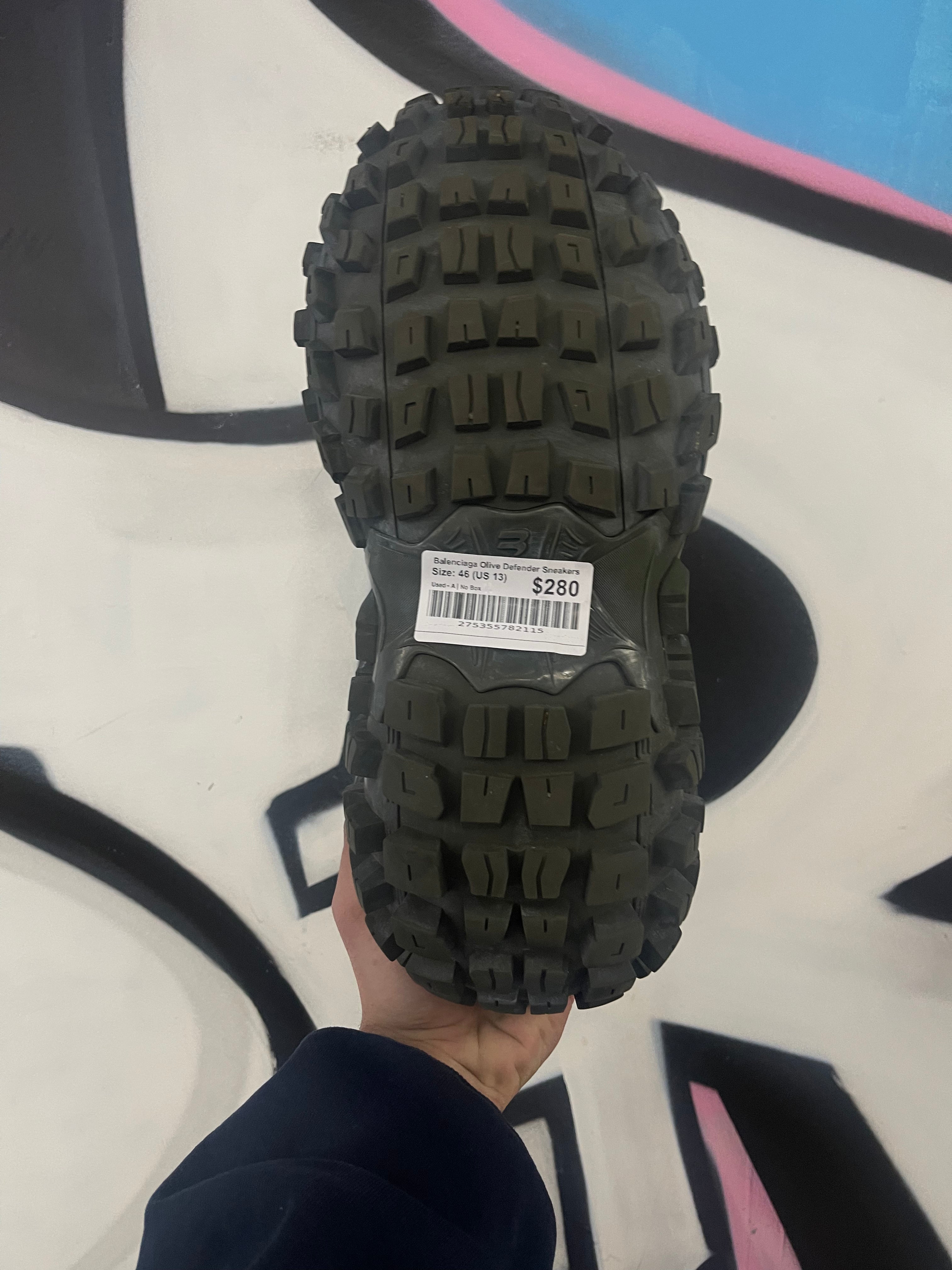 Balenciaga Olive Defender Sneakers