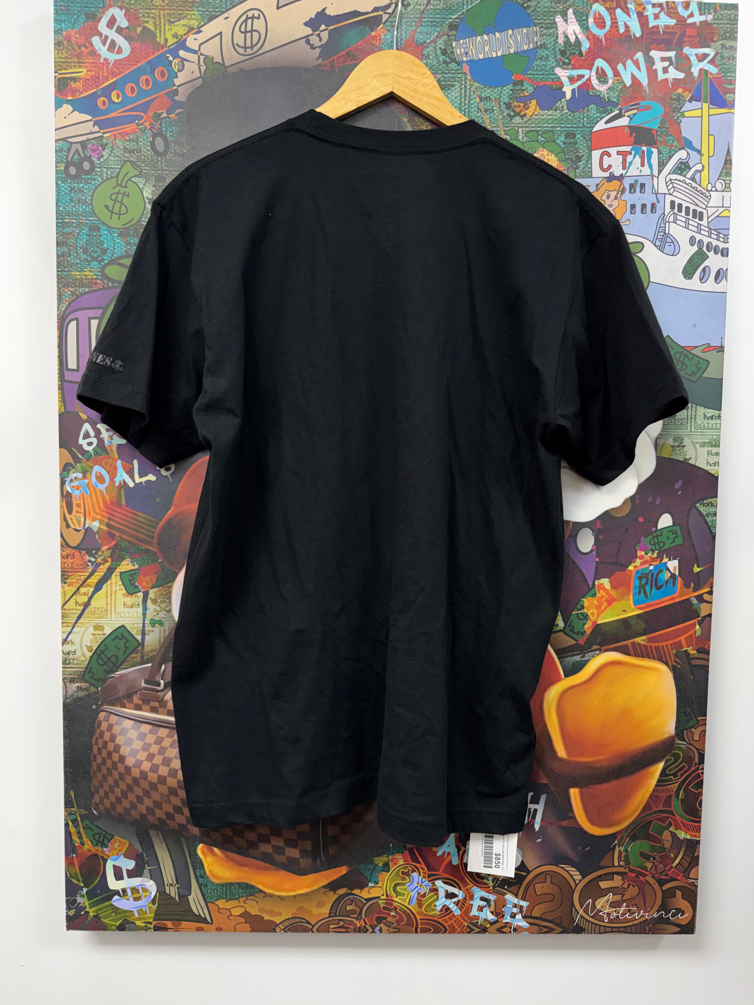 Chrome  Hearts Love You Neck Logo Black Black Tee