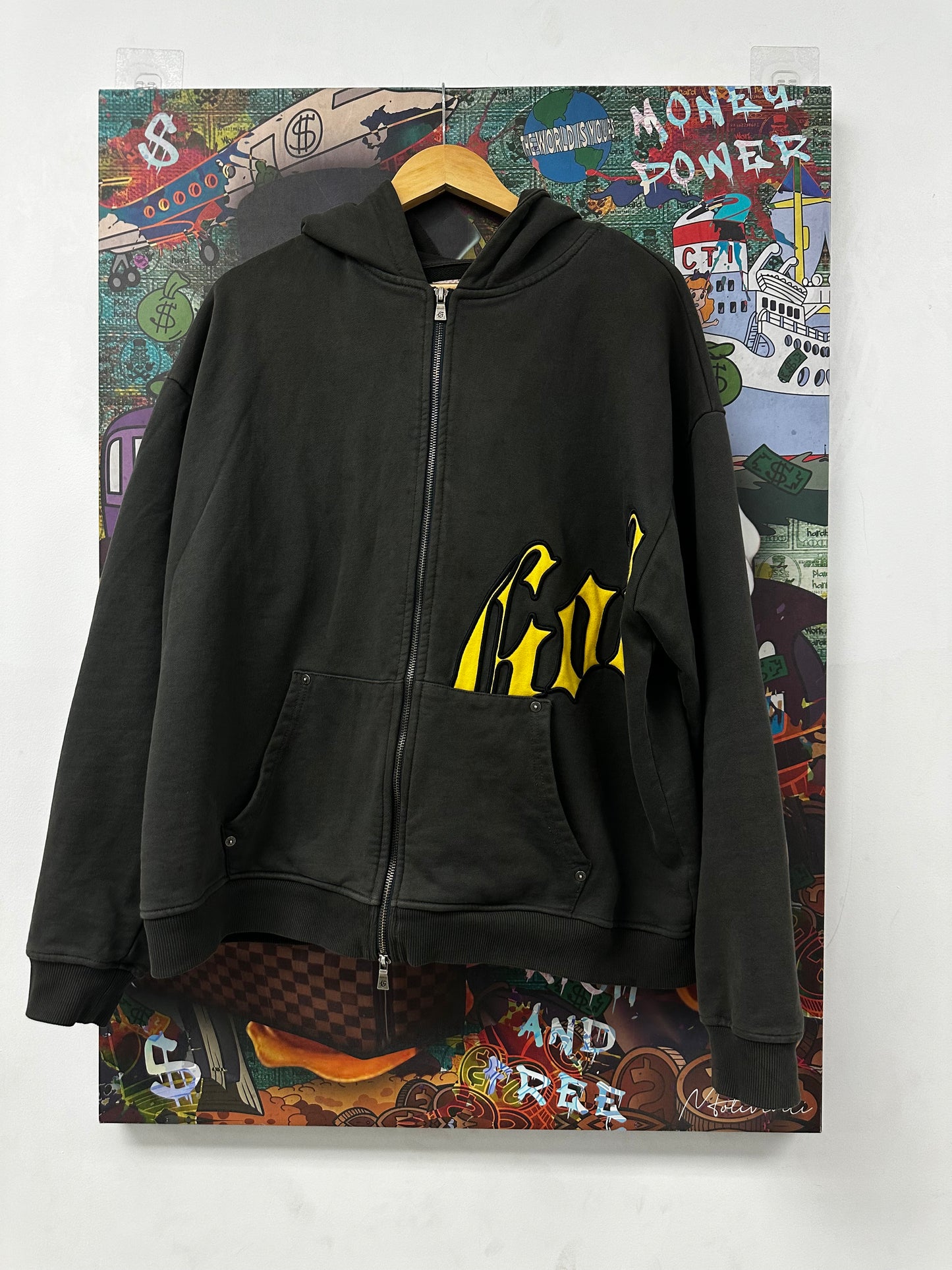 Godspeed OG Zip Up Grey Yellow Used XL