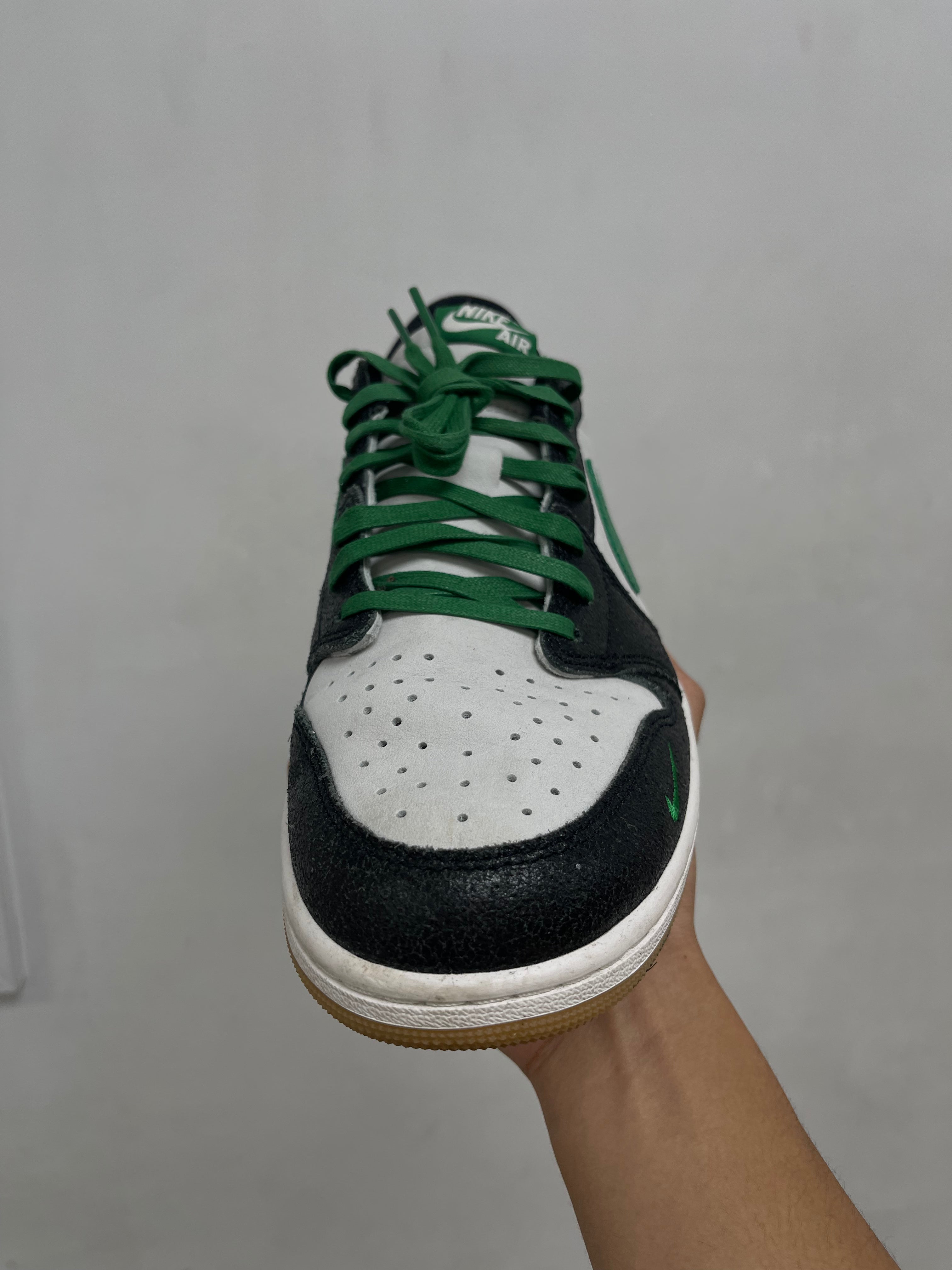 Jordan 1 Low Phantom Pine Green Sneakers