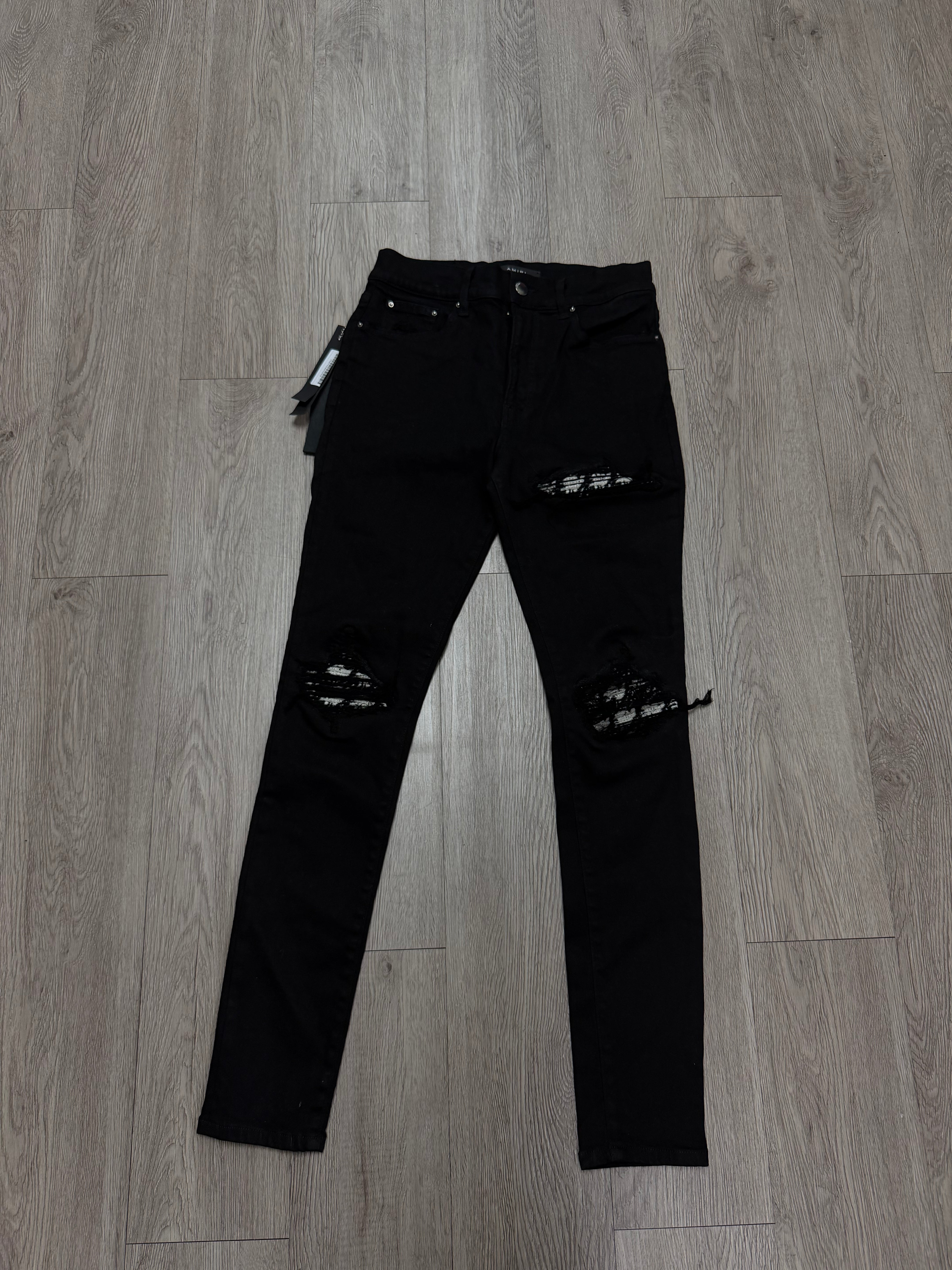 Amiri Black Boucle Patch MX1 Jeans