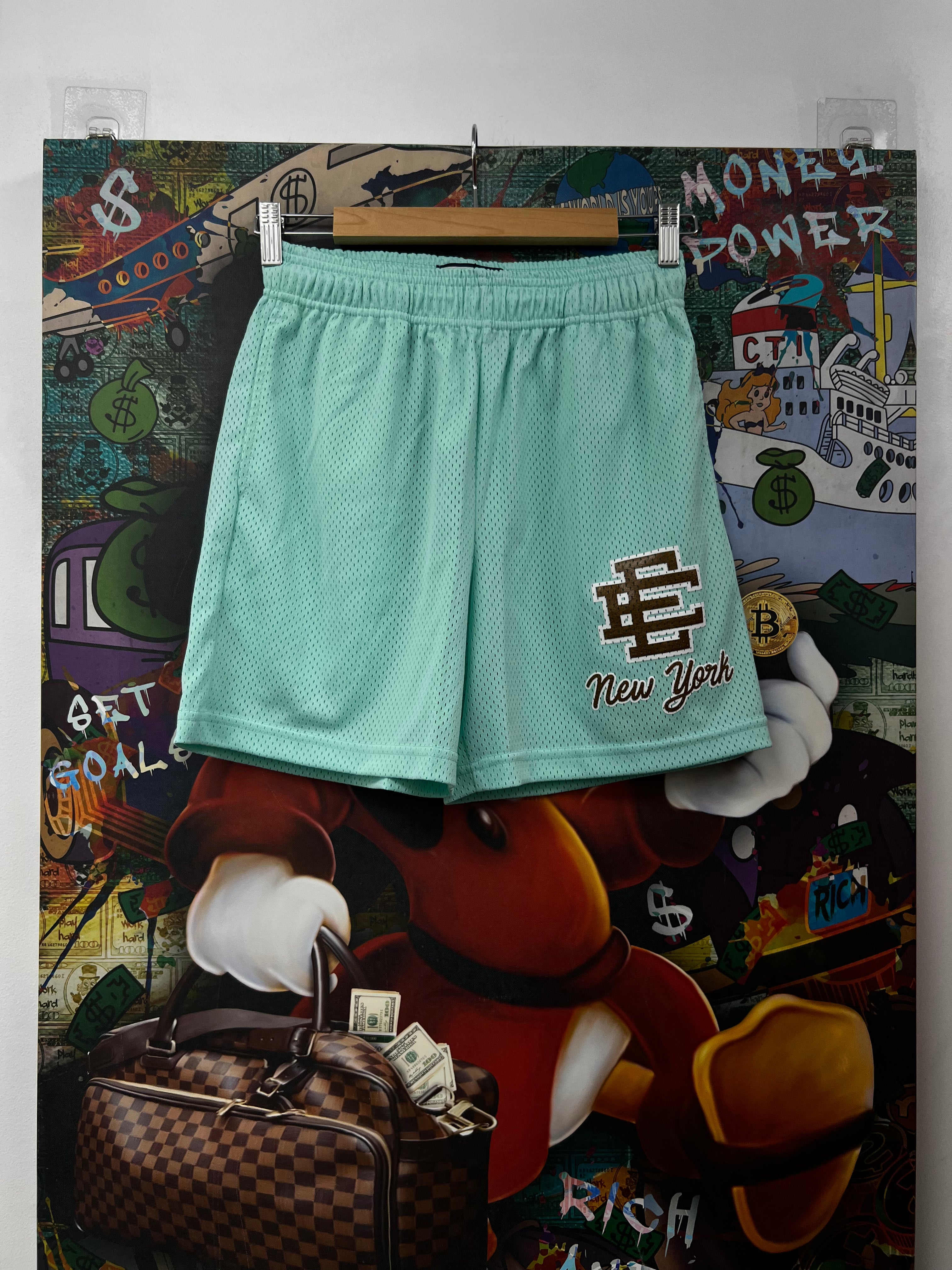 Eric Emanuel Mint Brown New York Shorts