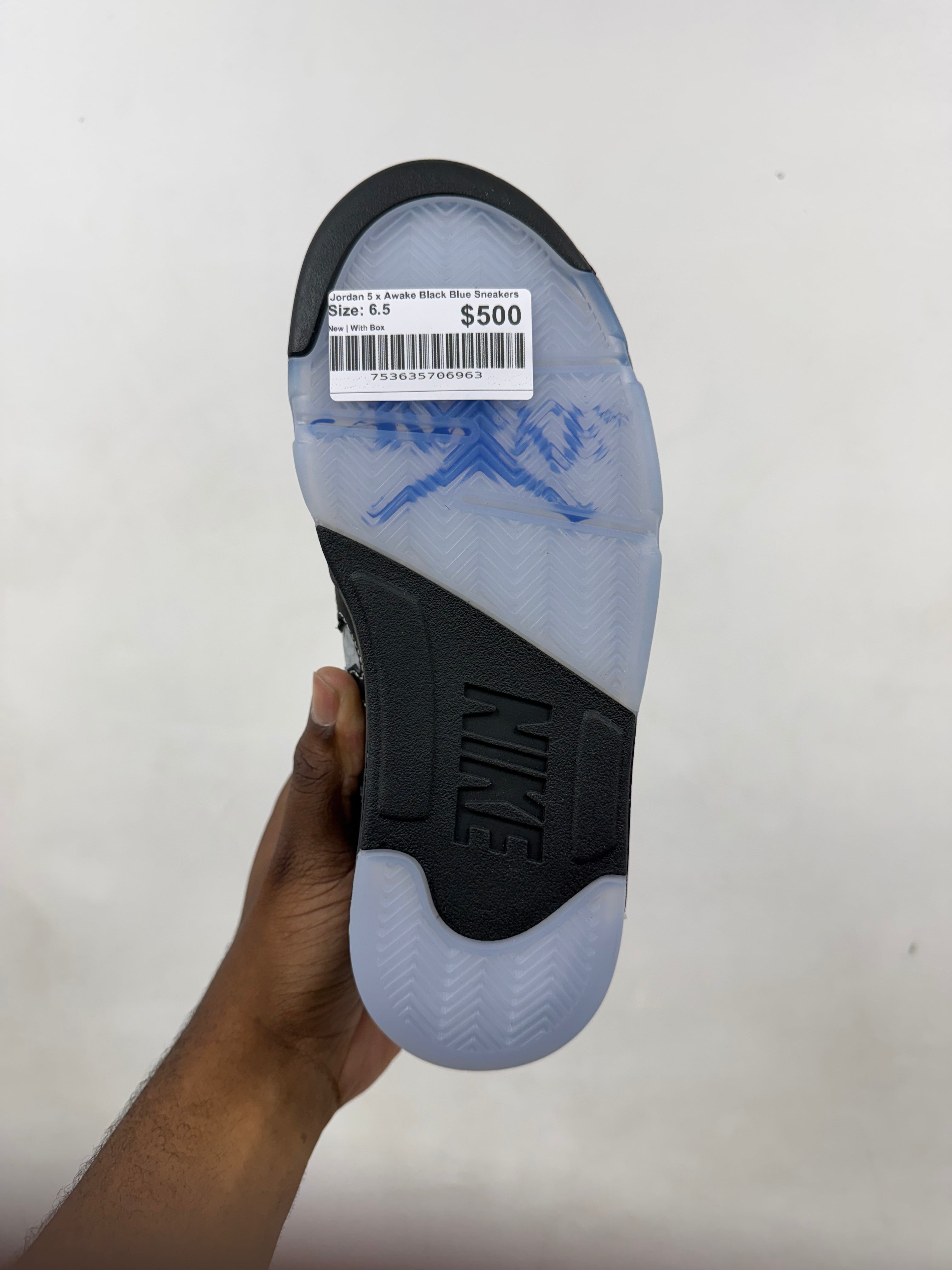 Jordan 5 x Awake Black Blue Sneakers