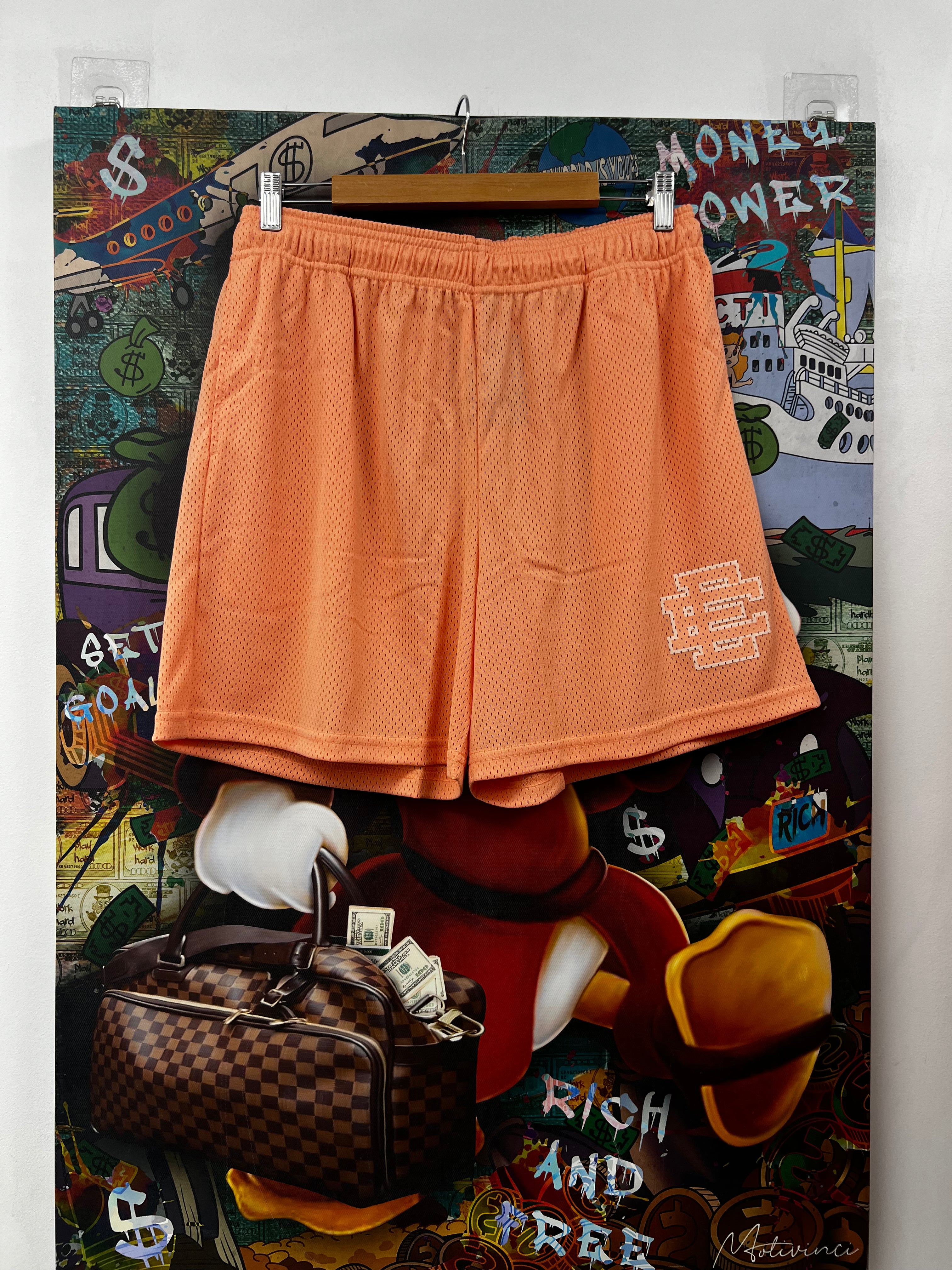 Eric Emanuel Peach White Shorts