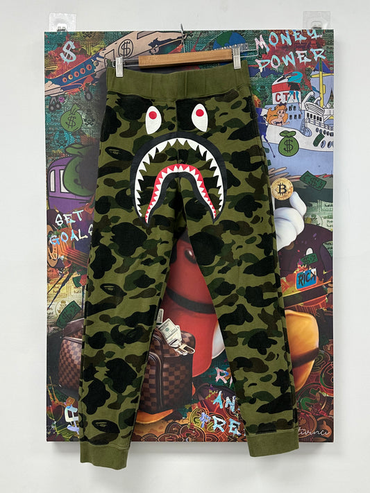 BAPE Shark Sweats Duck Camo Used Small N/A