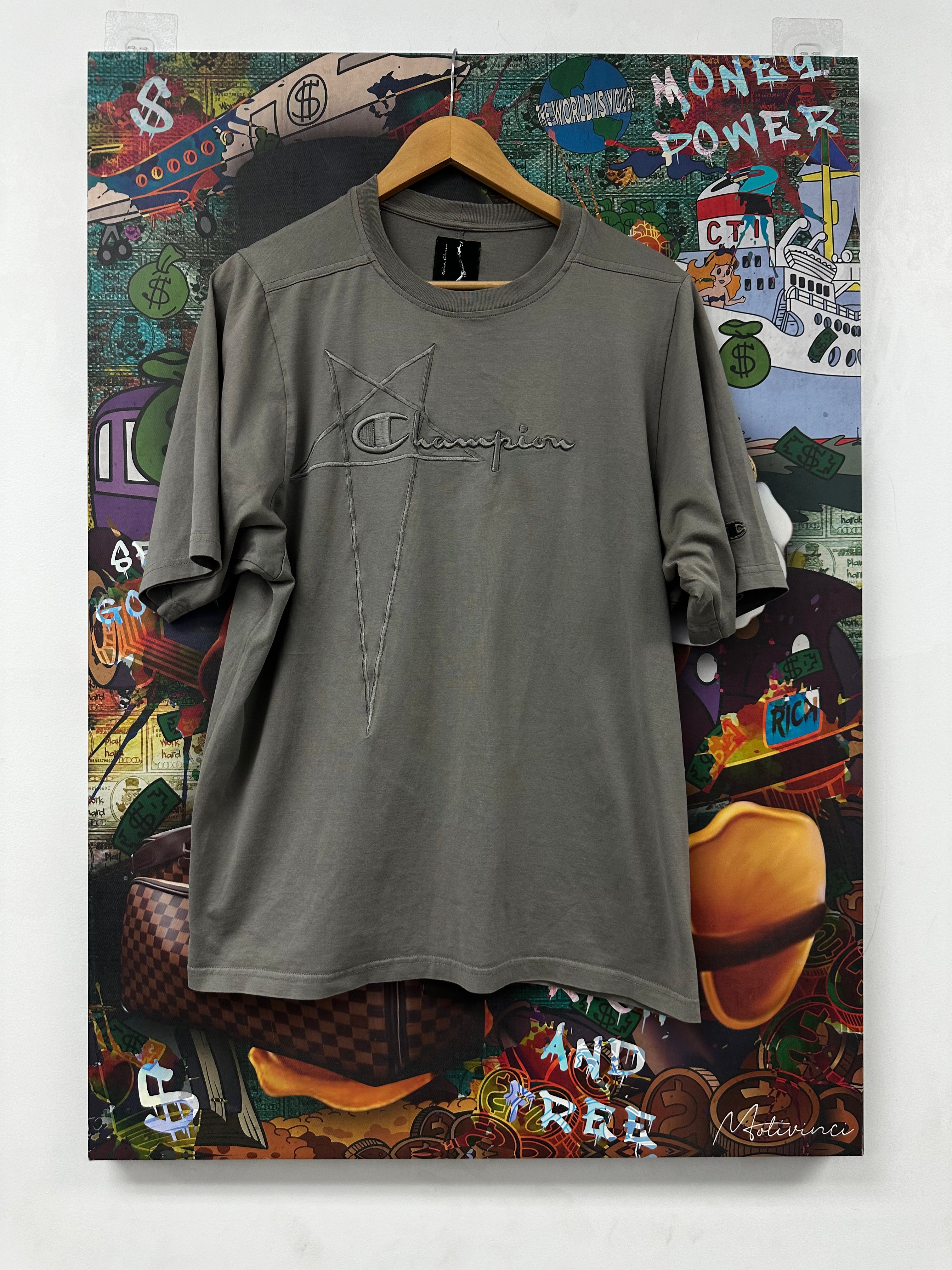 Rick Owens Champion Tee Grey Used Small