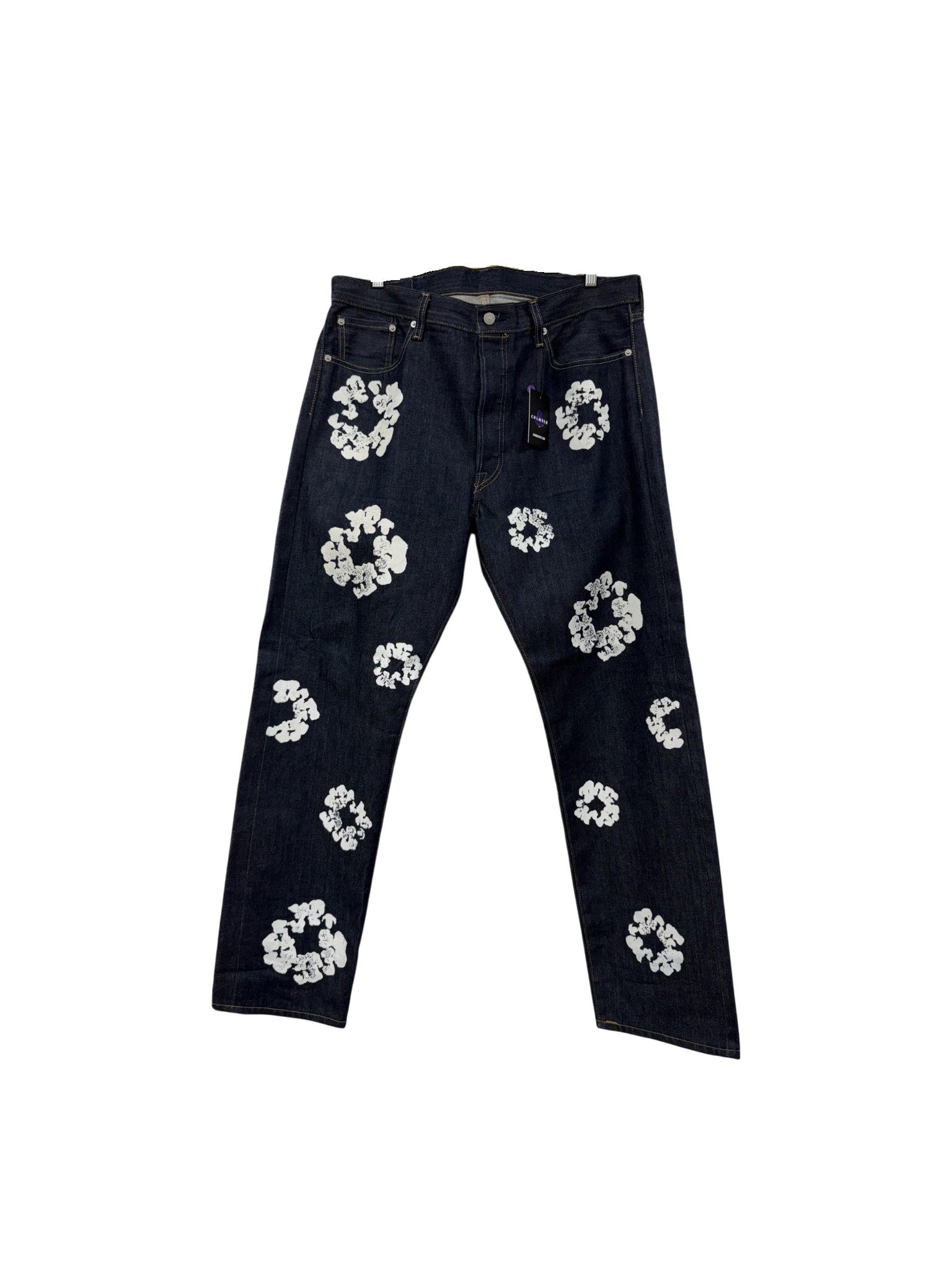 Denim Tears Selvedge Cotton Wreath Navy Jeans