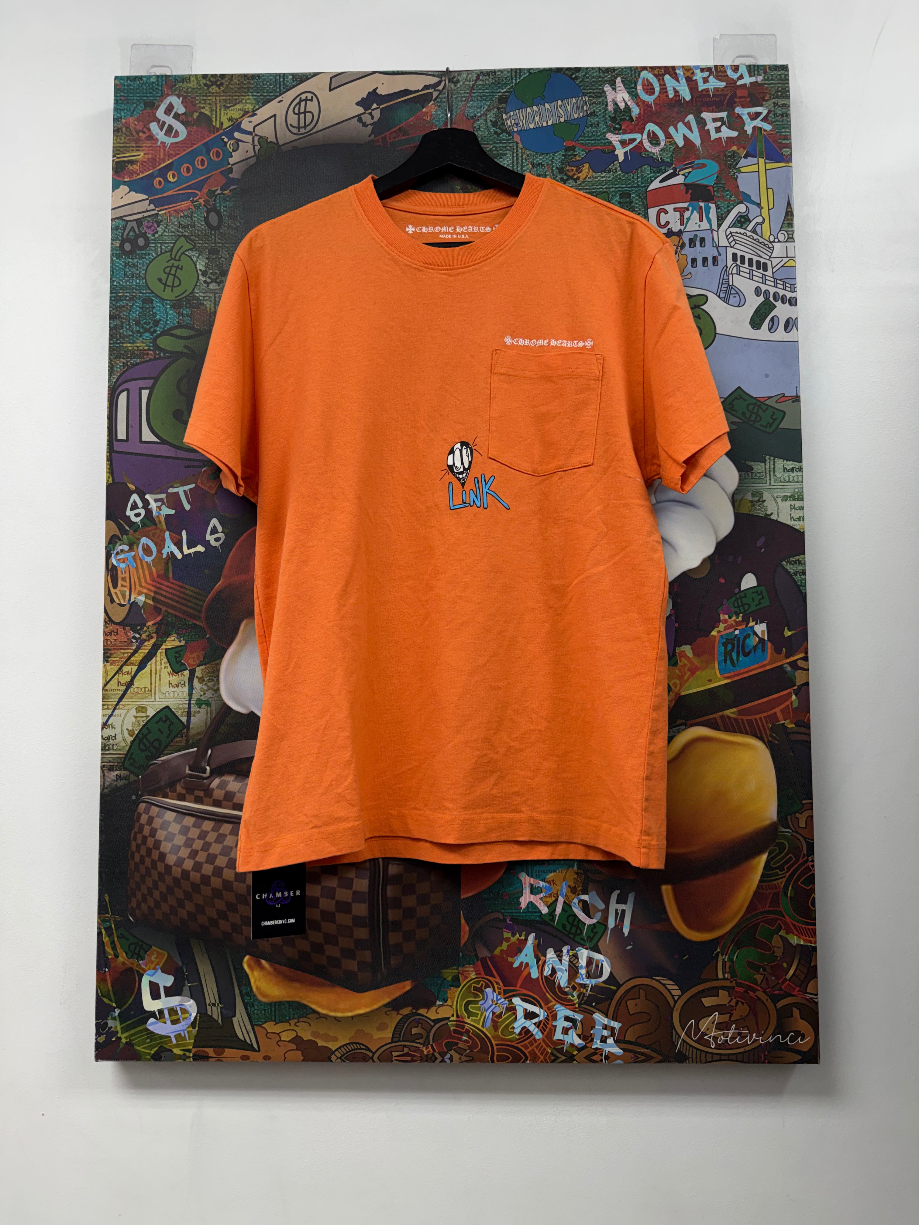Chrome  Hearts Matty Boy Orange Link + Build Tee