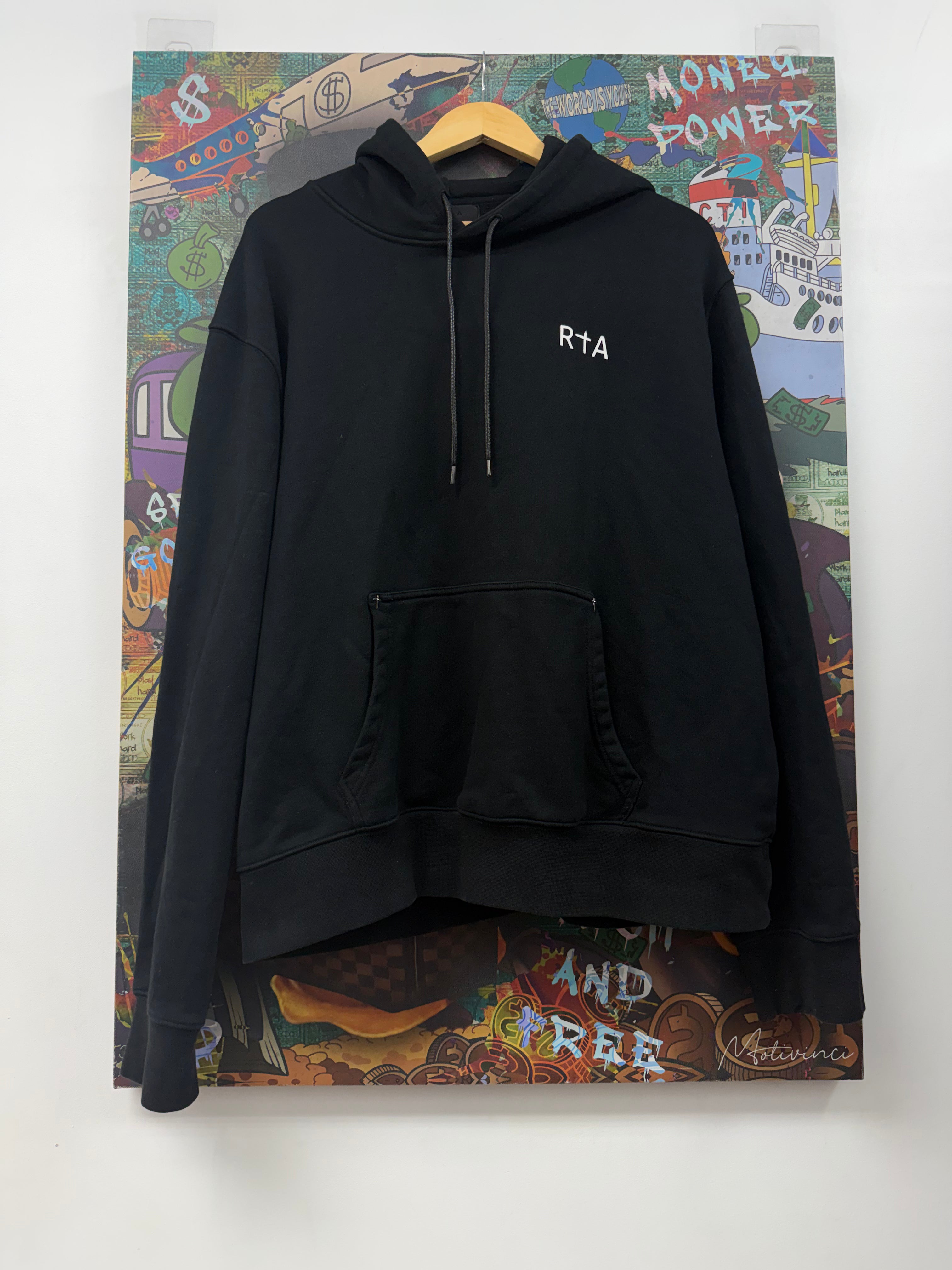 RTA Black White Logo Jeans
