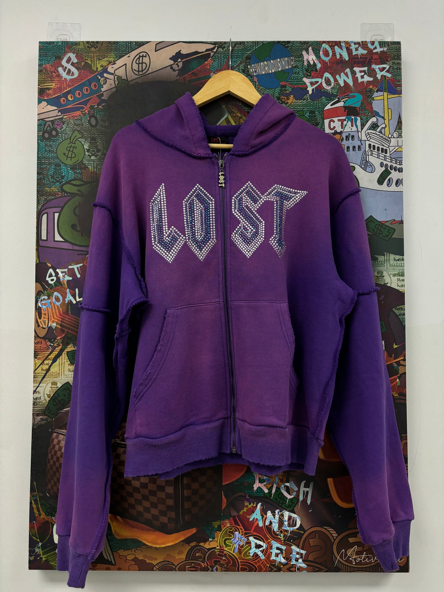 Lost Purple Zip Up Don't Watch TV