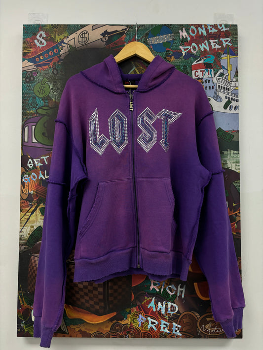 Lost Purple Zip Up Don't Watch TV