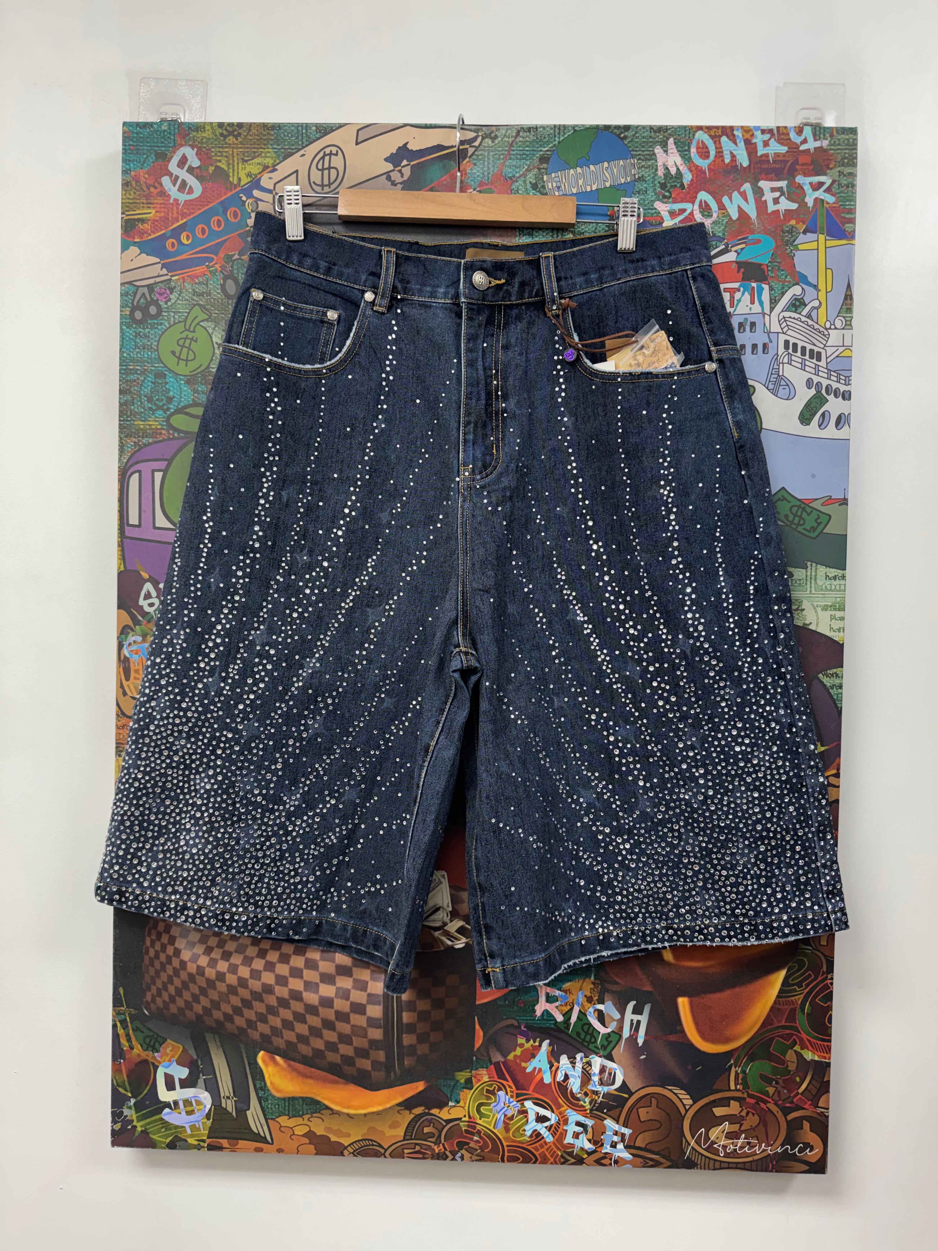 Birth Of A Royal Child Blue Starlit Shorts