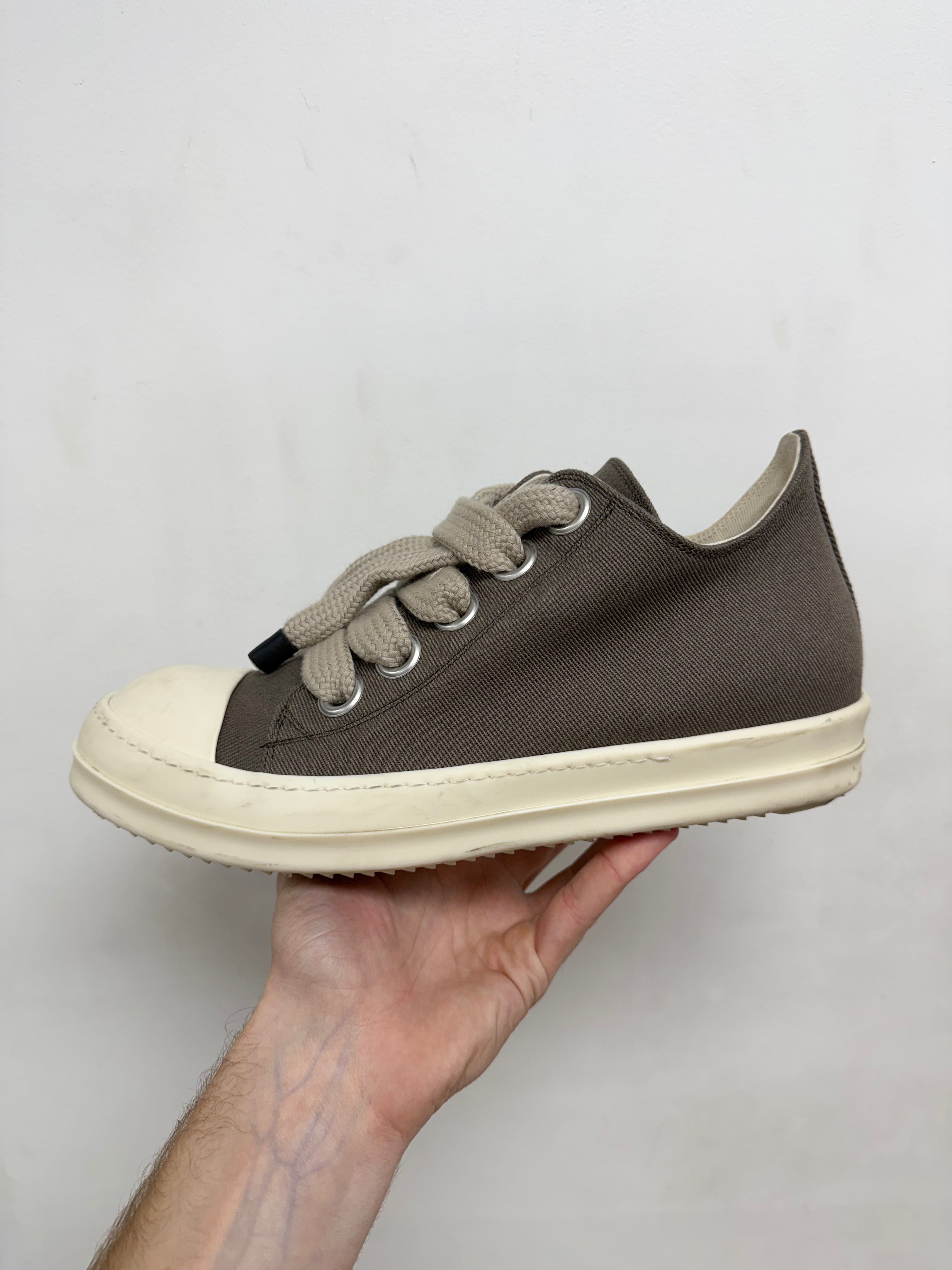 Rick Owens Dust & Milk DRKSHDW Jumbo Lace Ramone Low Sneakers