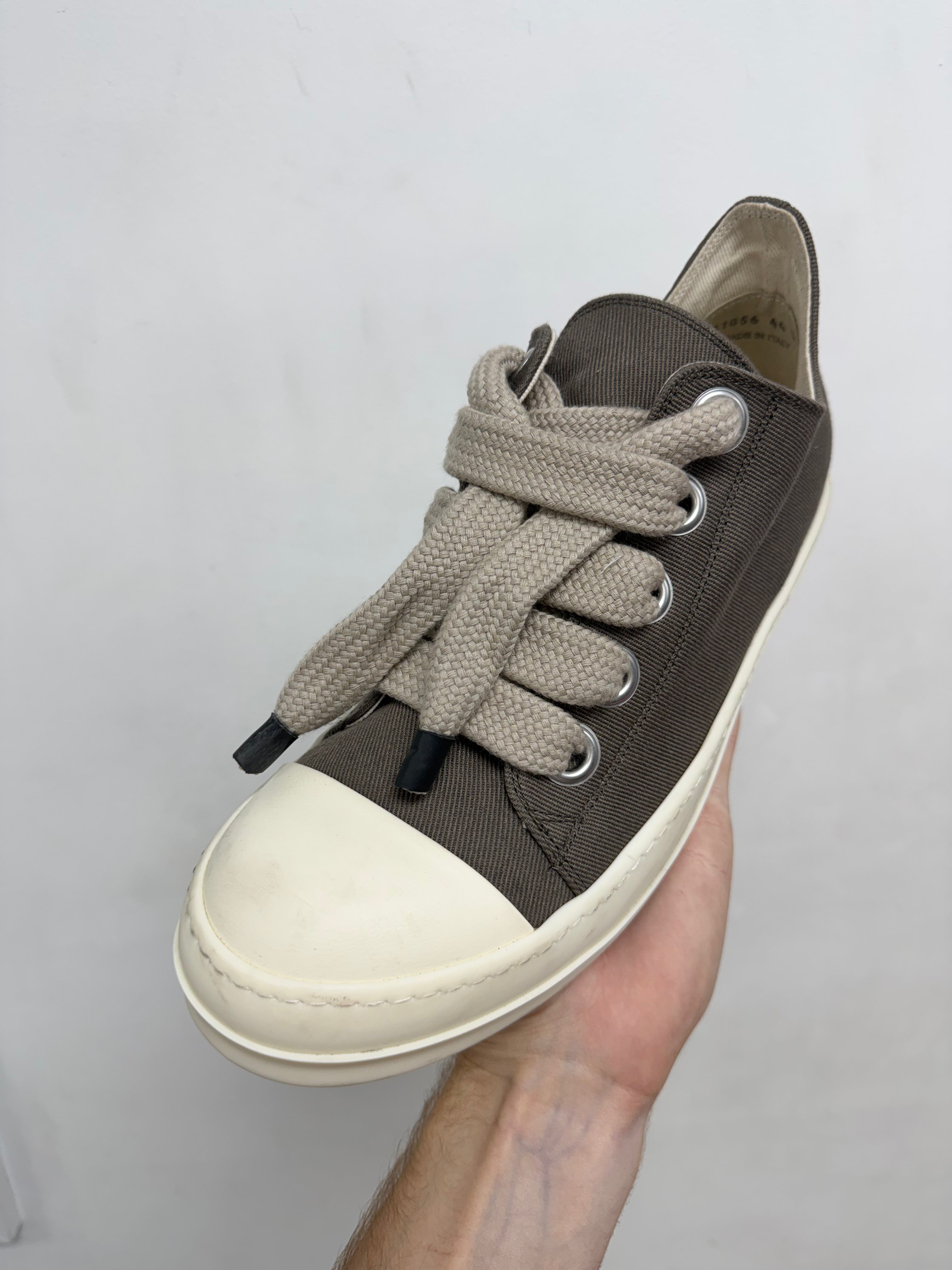 Rick Owens Dust & Milk DRKSHDW Jumbo Lace Ramone Low Sneakers