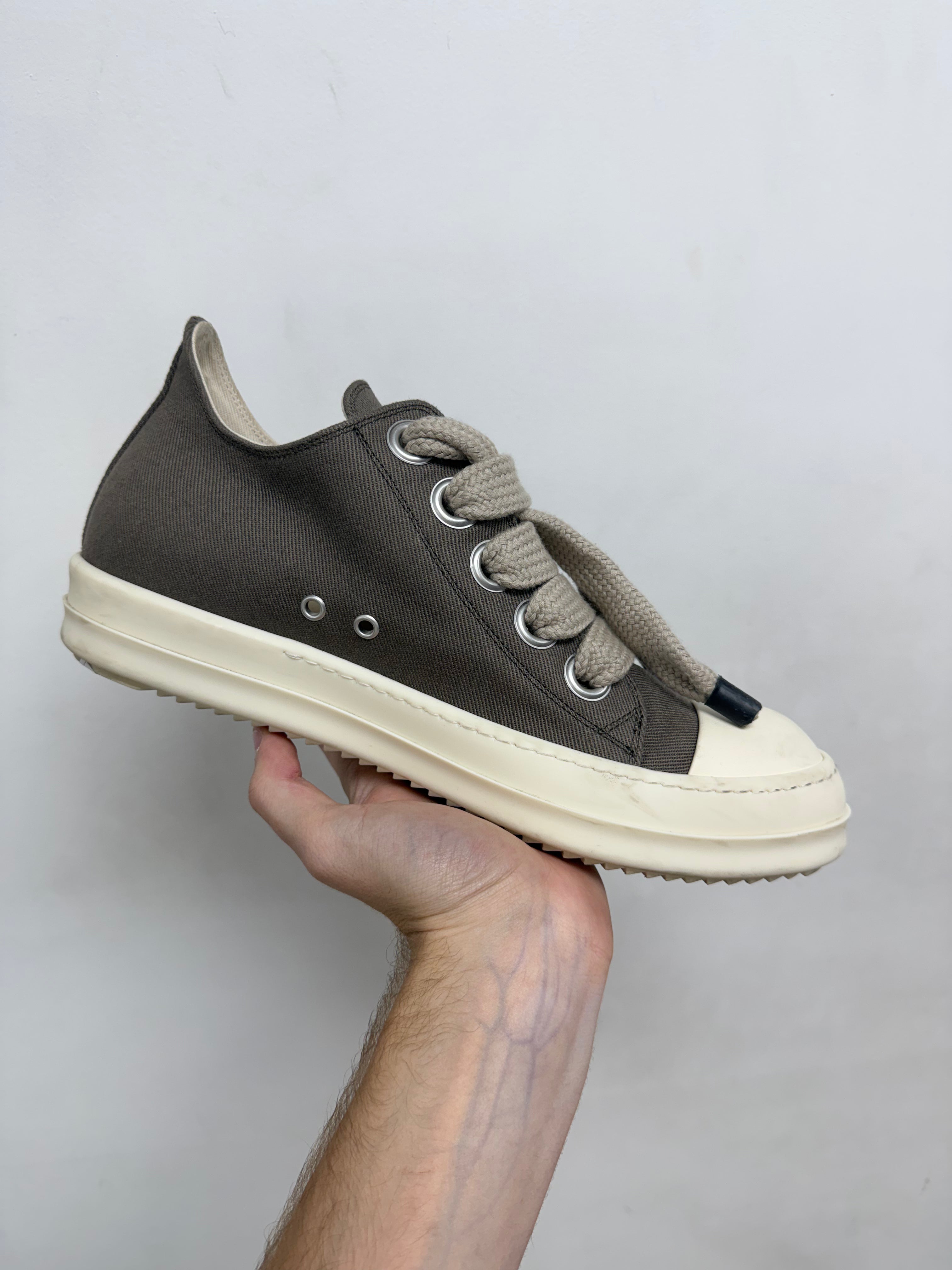 Rick Owens Dust & Milk DRKSHDW Jumbo Lace Ramone Low Sneakers
