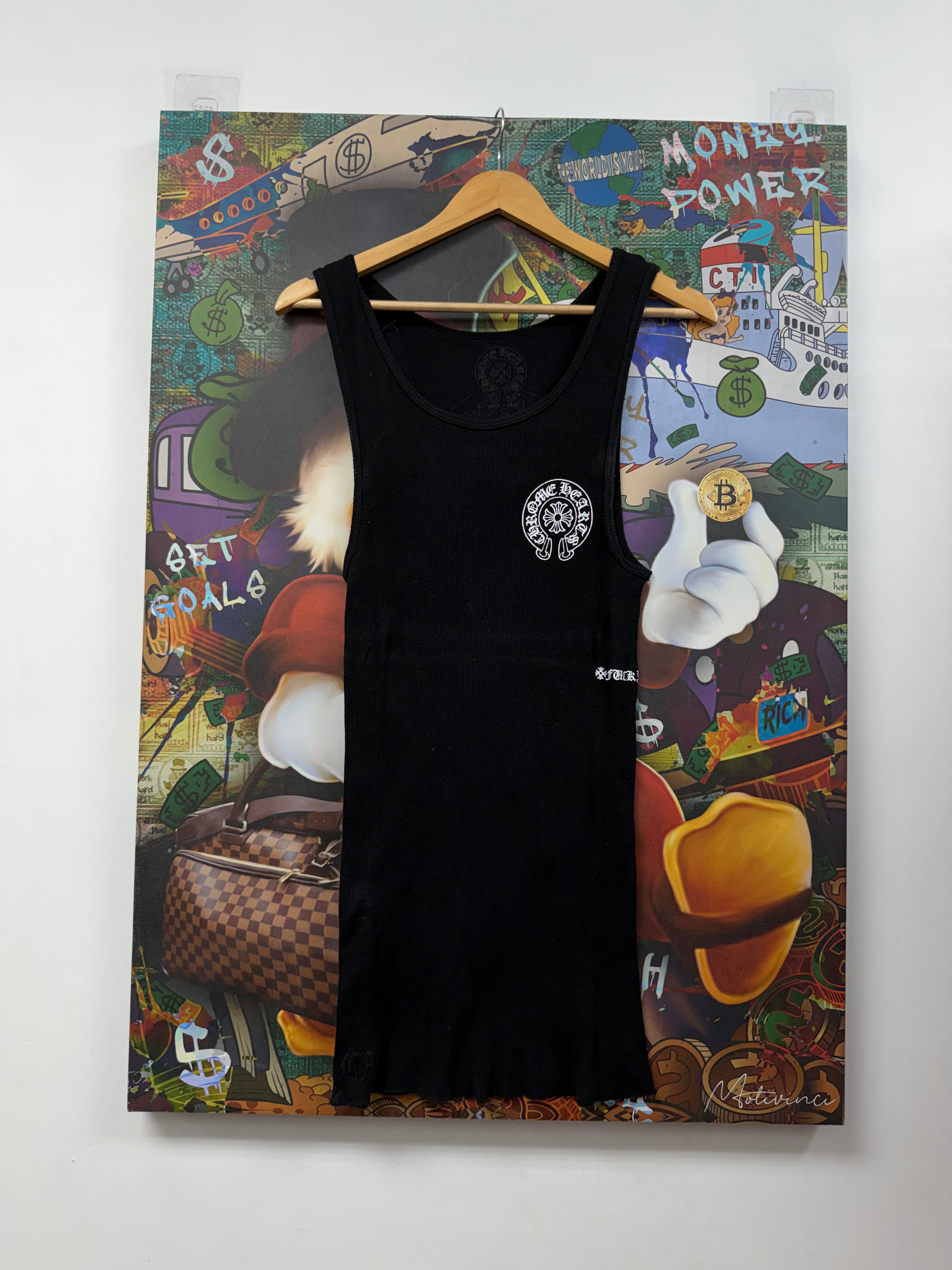 Chrome Hearts Black White Horseshoe Tank Top