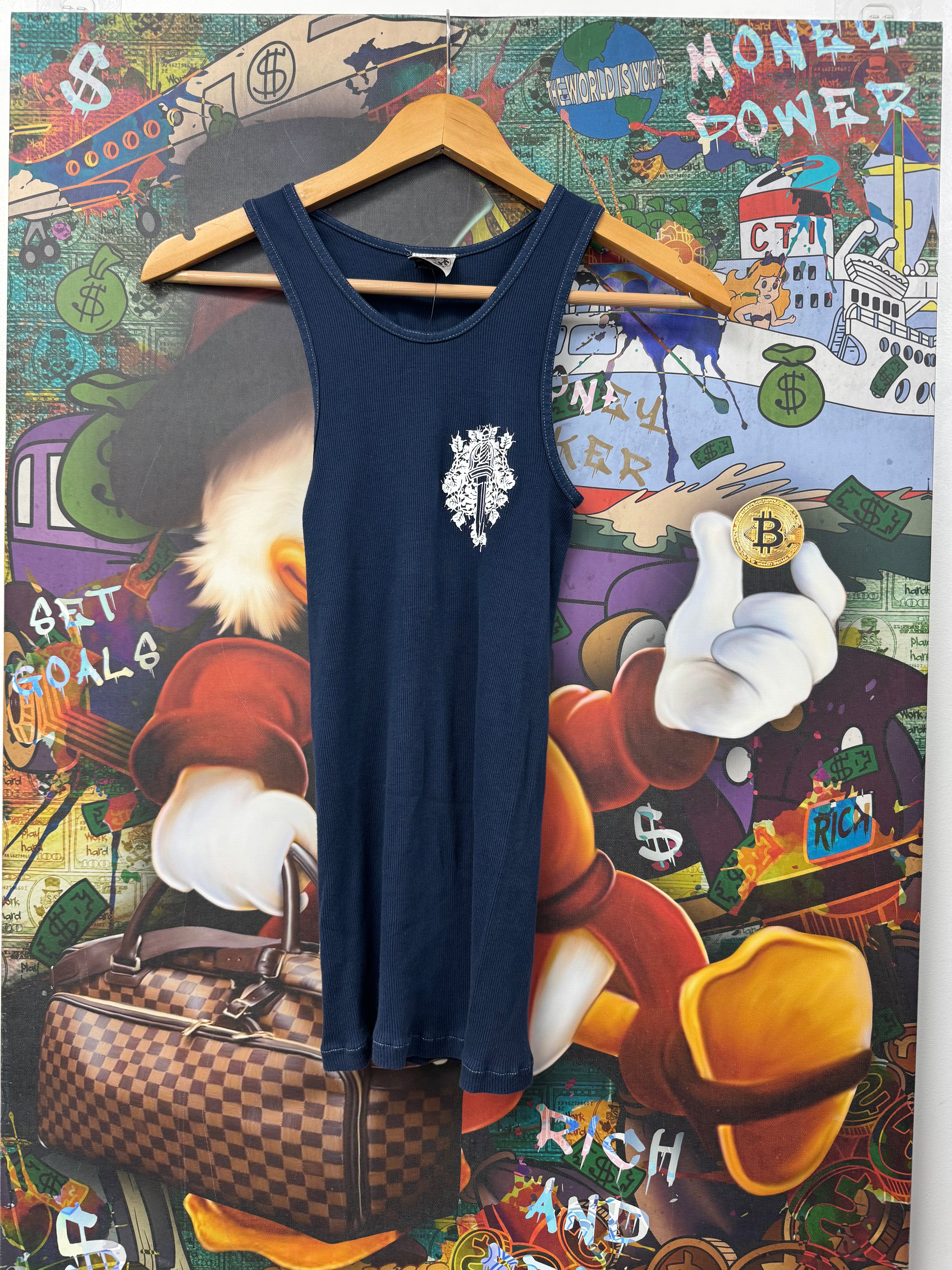 Chrome  Hearts Navy Los Angeles Horseshoe Tank Top