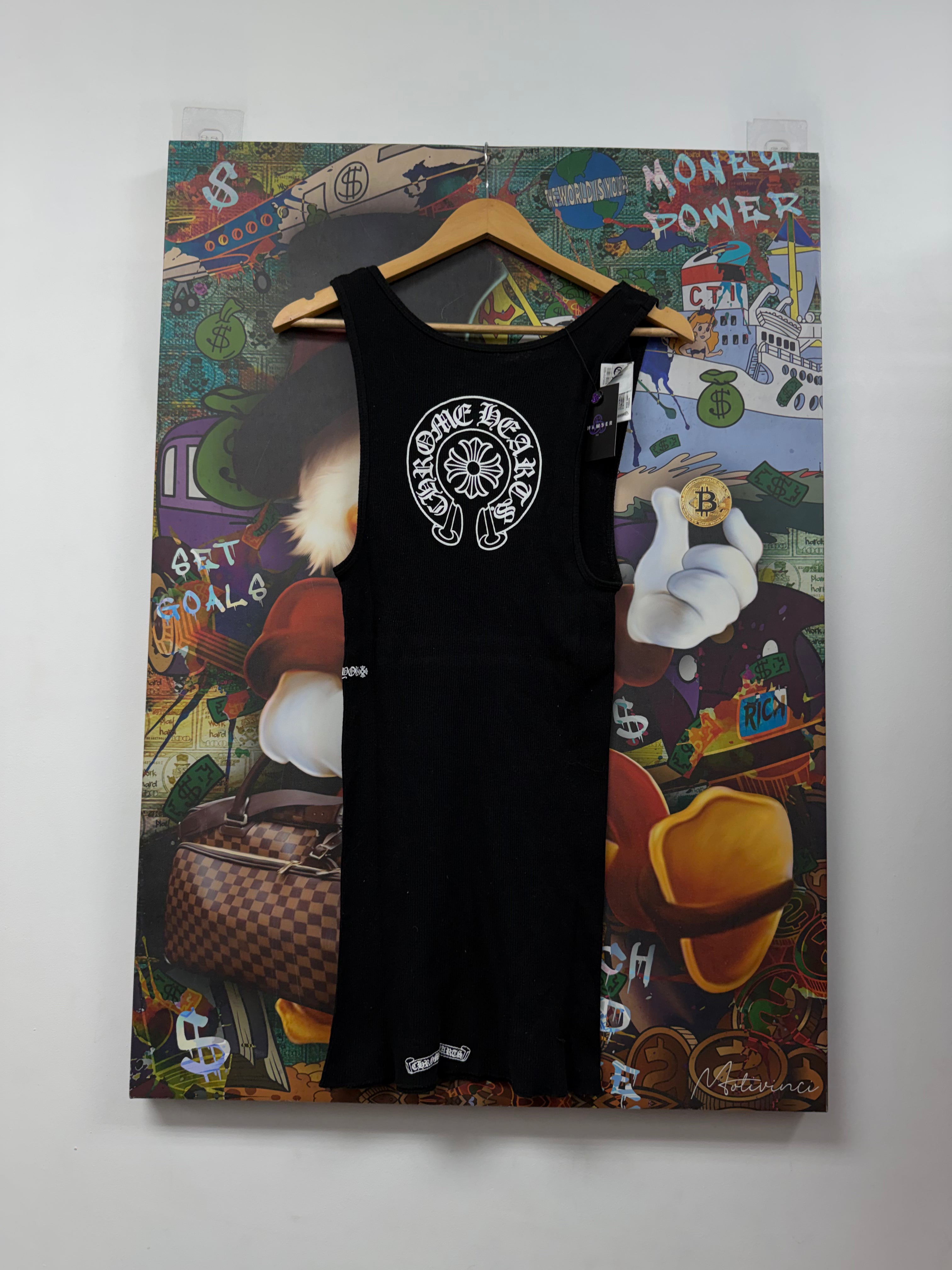 Chrome Hearts Black White Horseshoe Tank Top