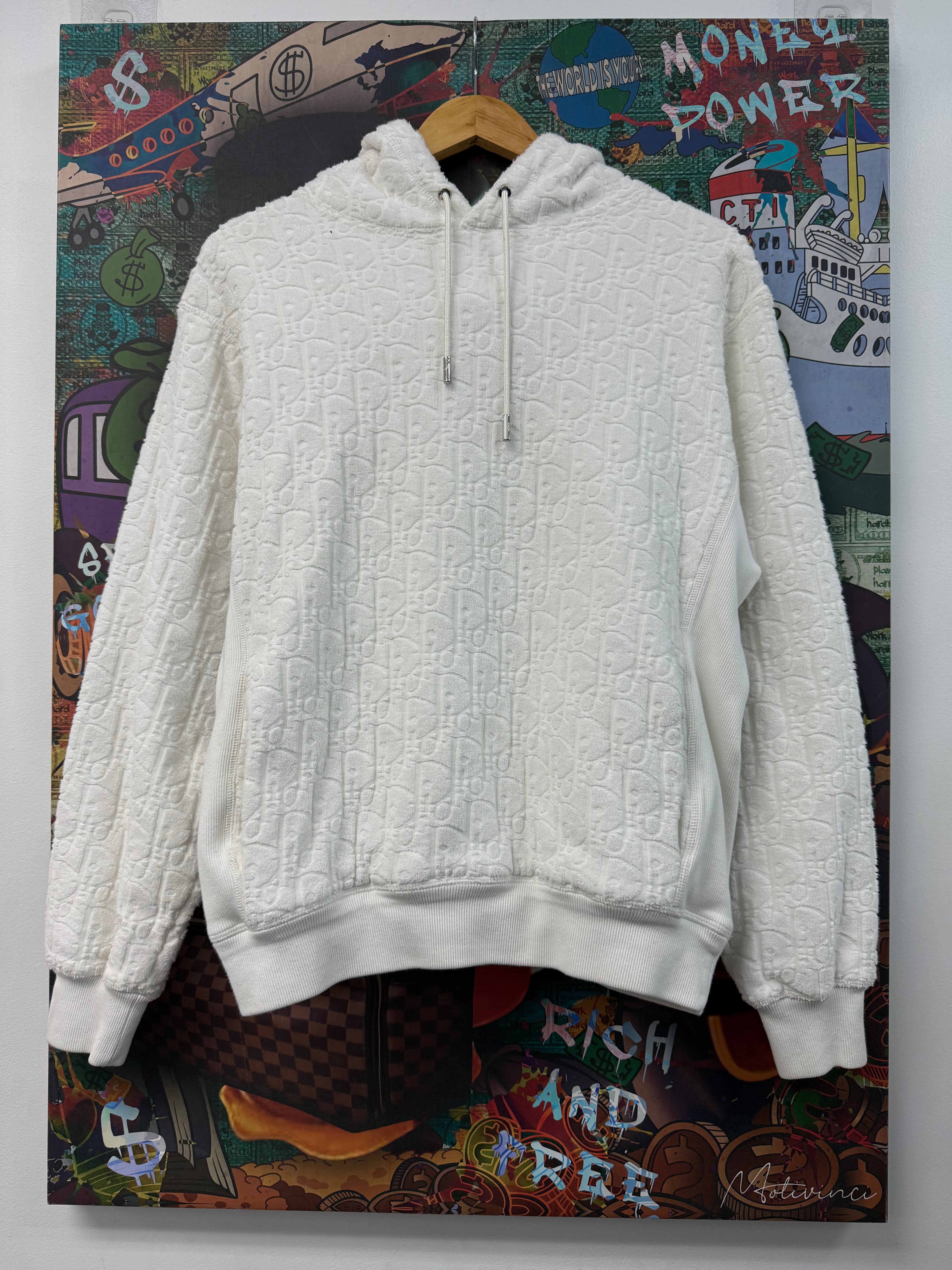 Dior White Towel Hoodie