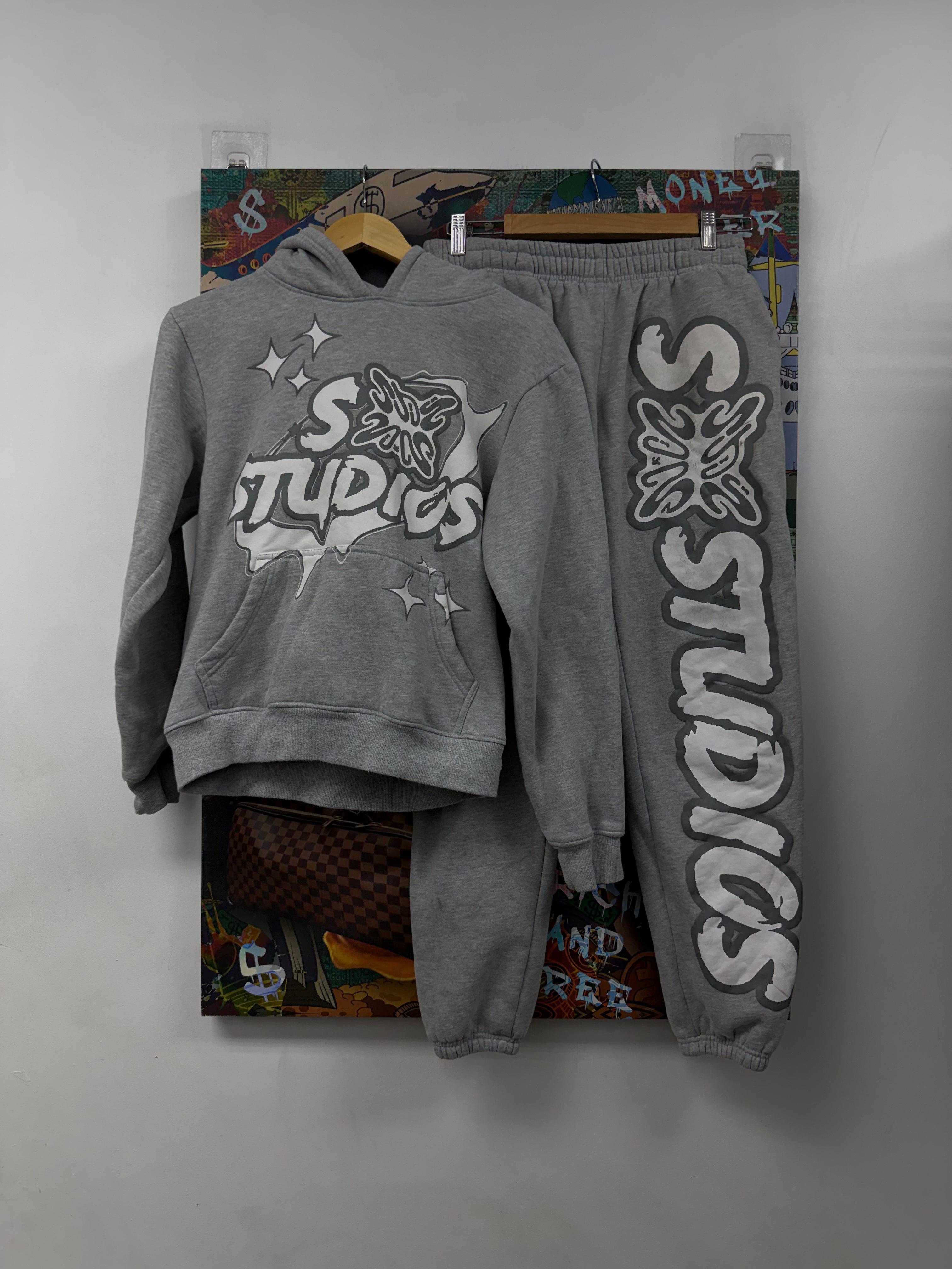 SB Studios Grey White Sweatsuit