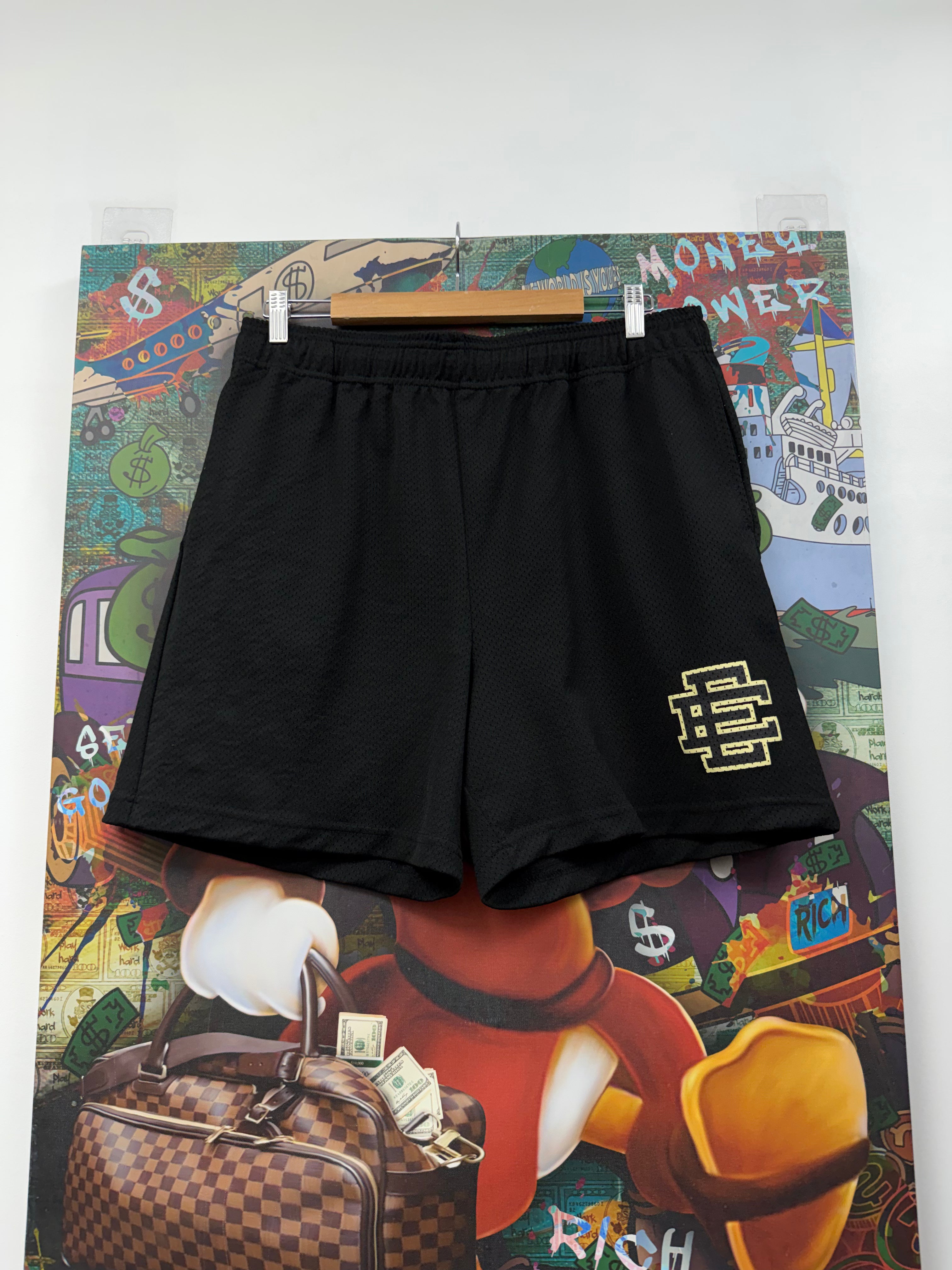 Eric Emanuel Black Cream Shorts