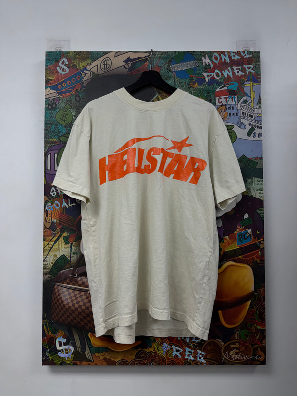 Hellstar Orange Classic Cream Logo Tee