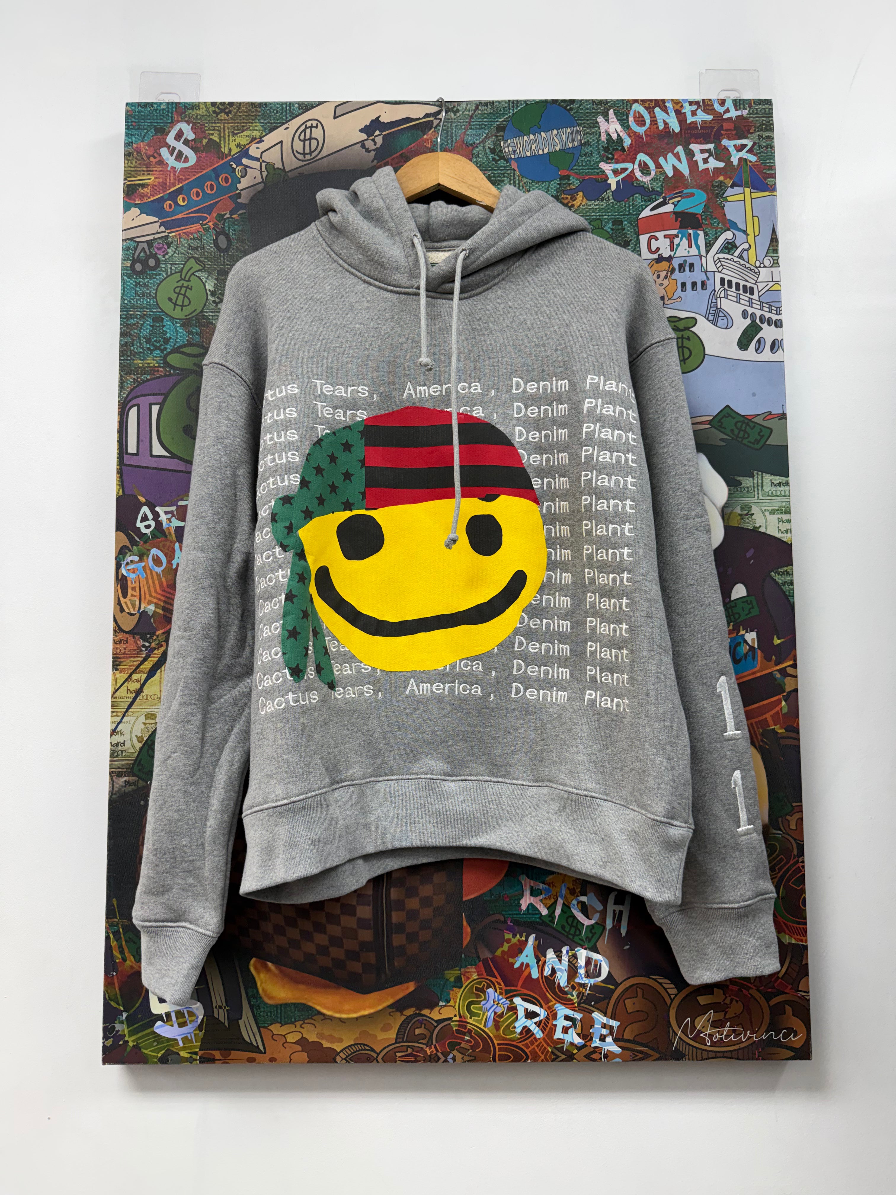 Denim Tears x CPFM Grey Smile Hoodie