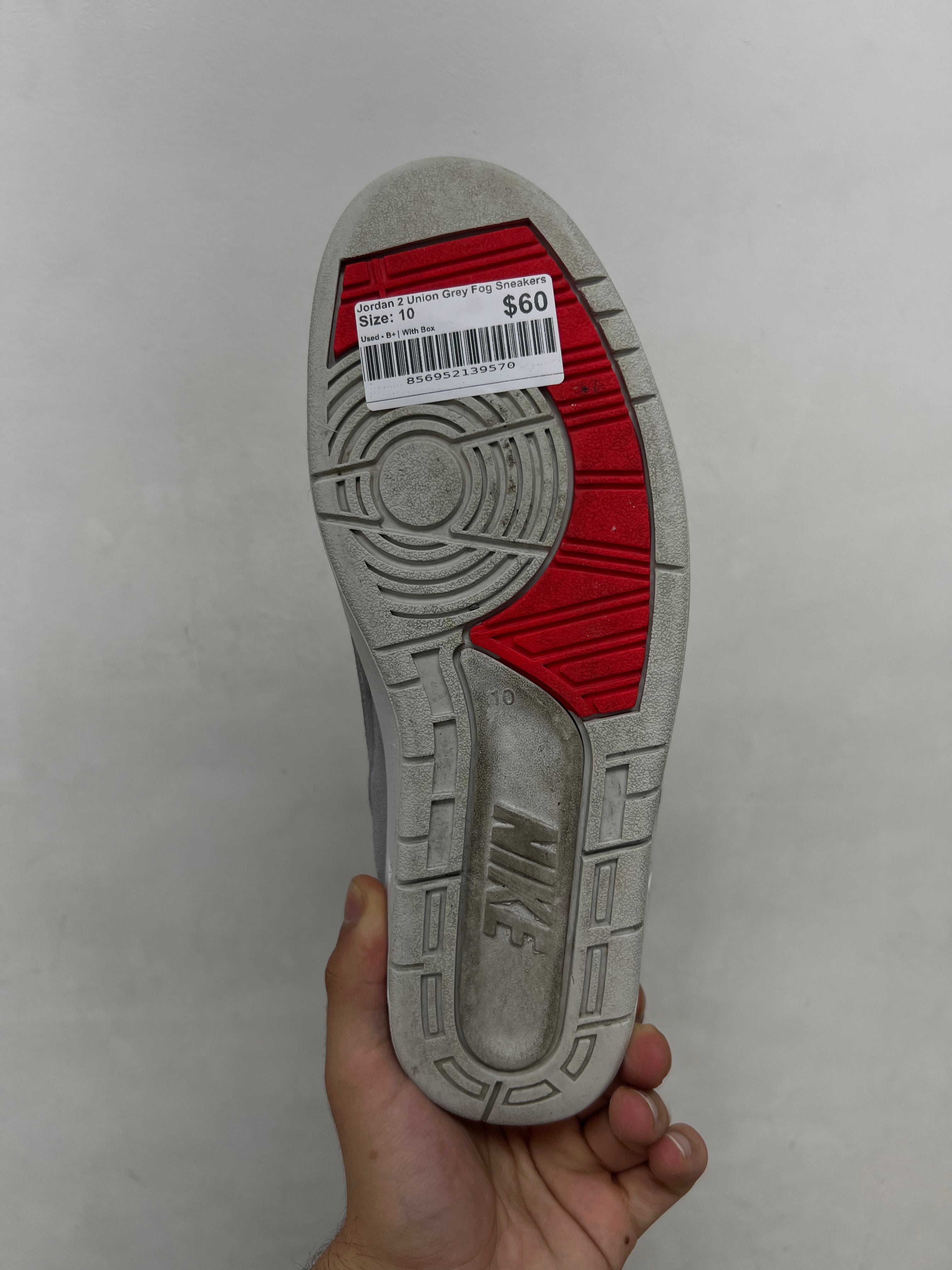 Jordan 2 Union Grey Fog Sneakers