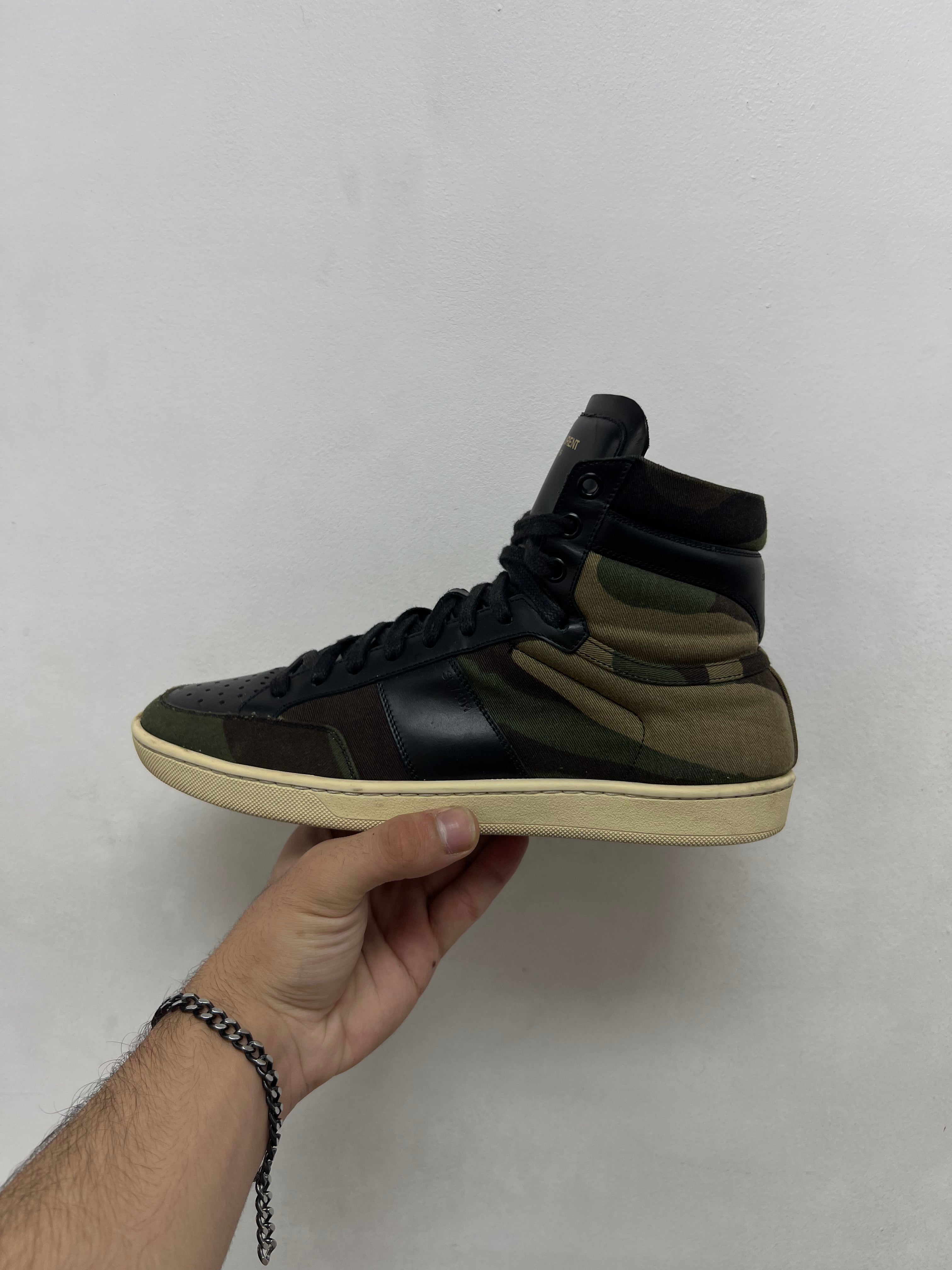 YSL SL 10H Camo Hi Top Sneakers