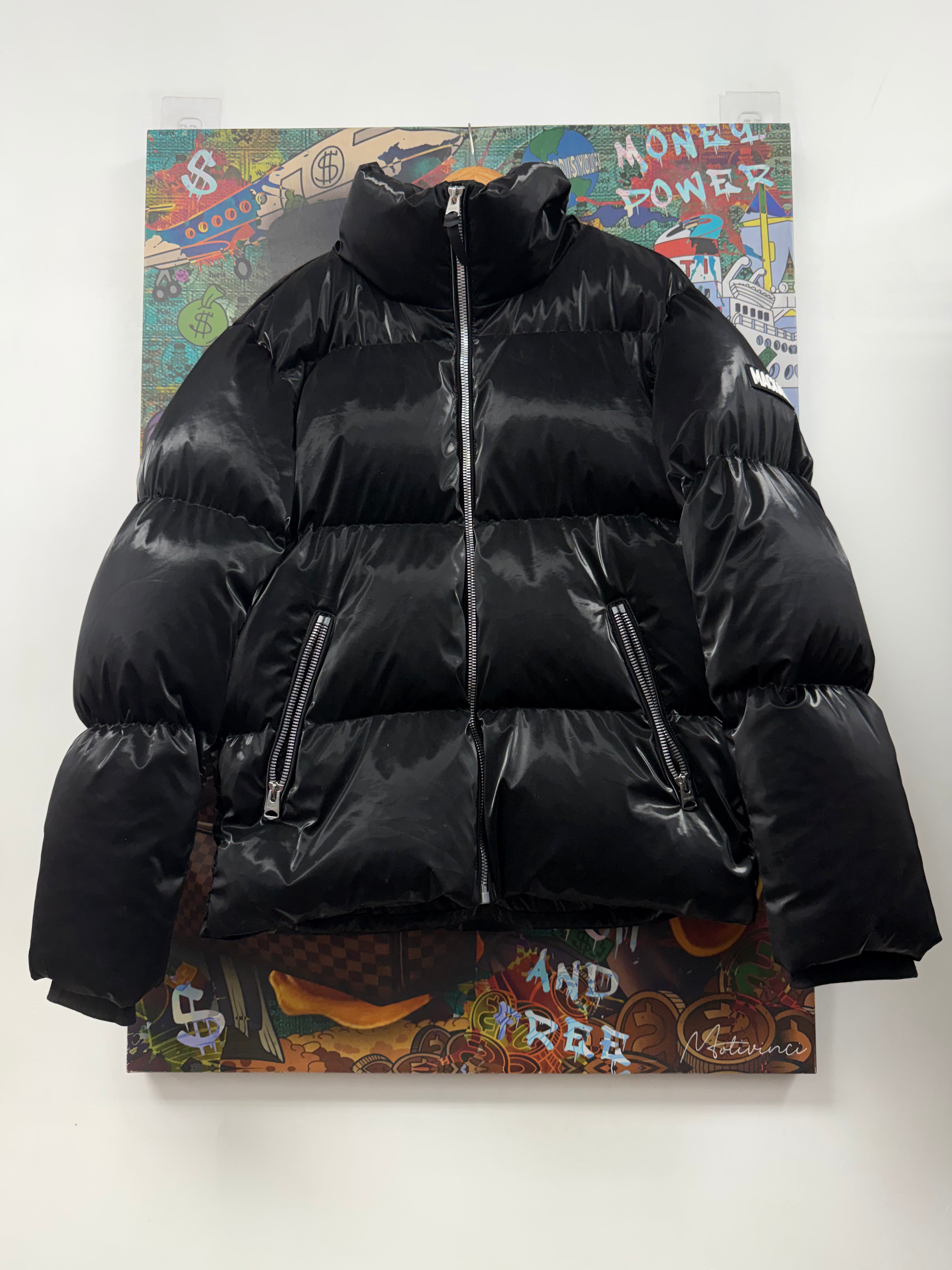 Mackage Black Gloss Kent (Women's) (40) Jacket